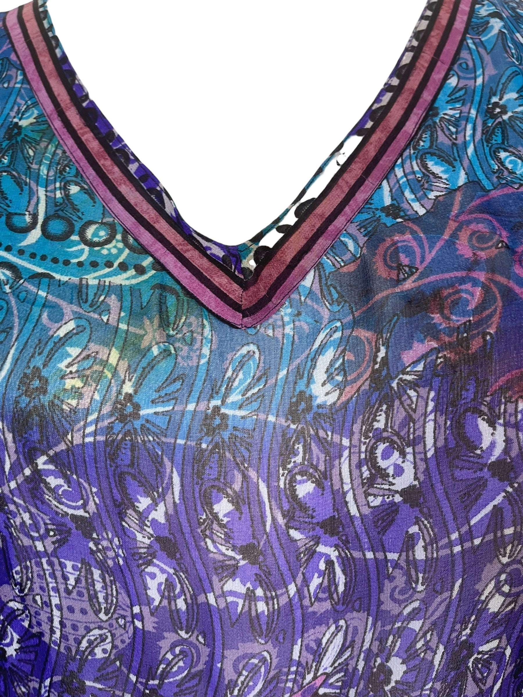 PREVIEW PRG7784 Sheer Wabi Sabi Pure Silk Midi Length Kaftan