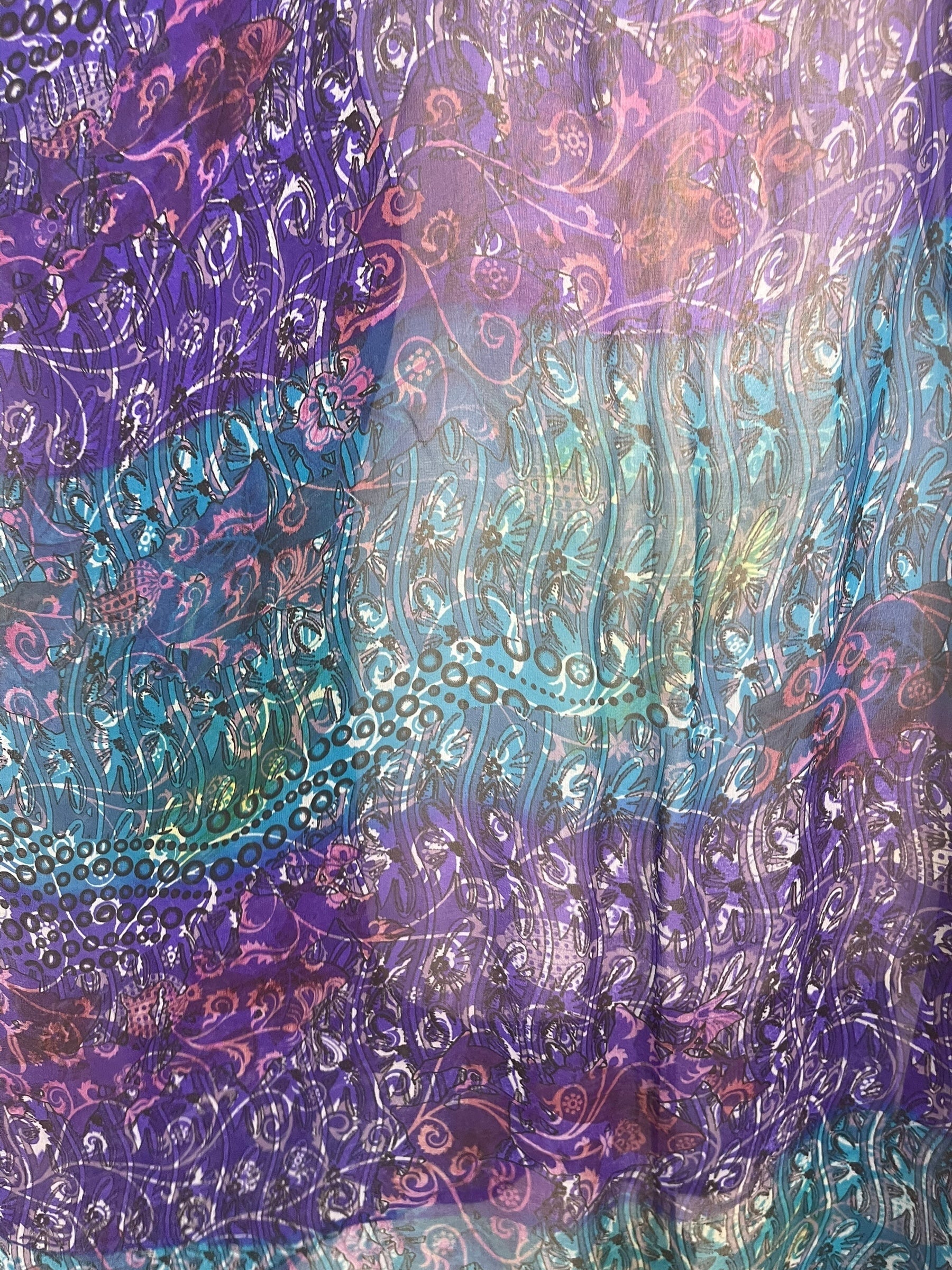 PREVIEW PRG7784 Sheer Wabi Sabi Pure Silk Midi Length Kaftan