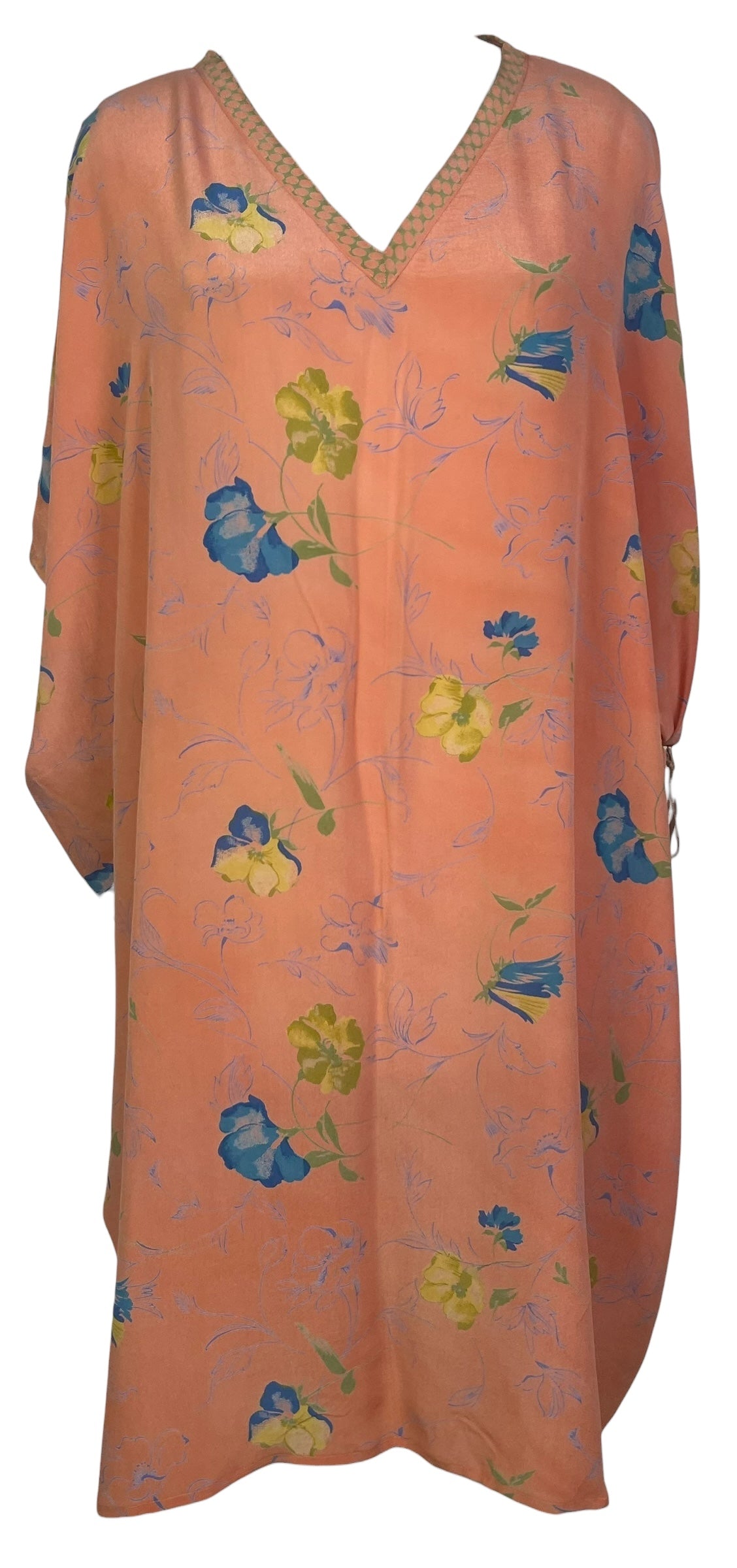 PREVIEW PRC8204 Wabi Sabi Pure Silk Midi Length Kaftan by FEBRUARY2026 – Handmade ethical Midi Length Kaftan from sariKNOTsari using upcycled silk. Designed in Canada for travel and slow fashion, loved from Toronto to LA to Sydney.