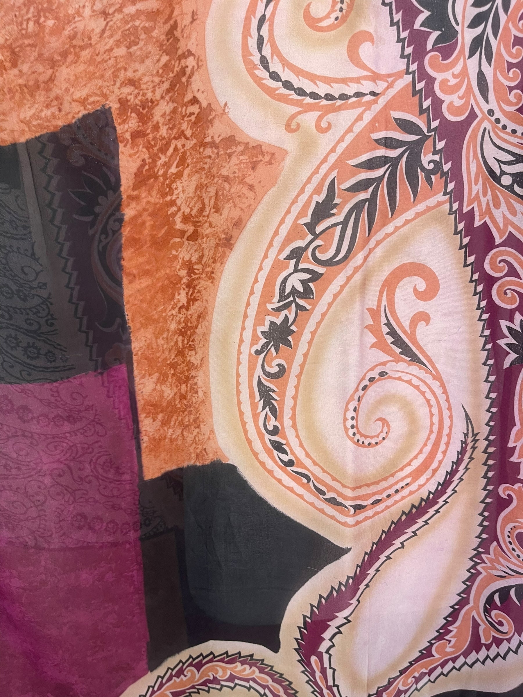 PREVIEW PRG7788 Sheer Wabi Sabi Pure Silk Midi Length Kaftan by FEBRUARY2026 – Handmade ethical Midi Length Kaftan from sariKNOTsari using upcycled silk. Designed in Canada for travel and slow fashion, loved from Toronto to LA to Sydney.