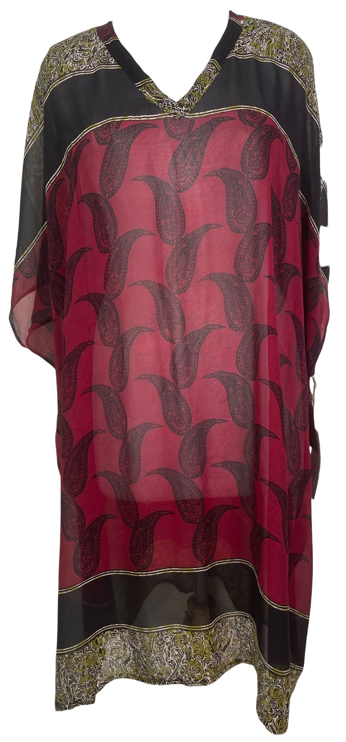 PREVIEW PRG7792 Sheer Wabi Sabi Pure Silk Midi Length Kaftan