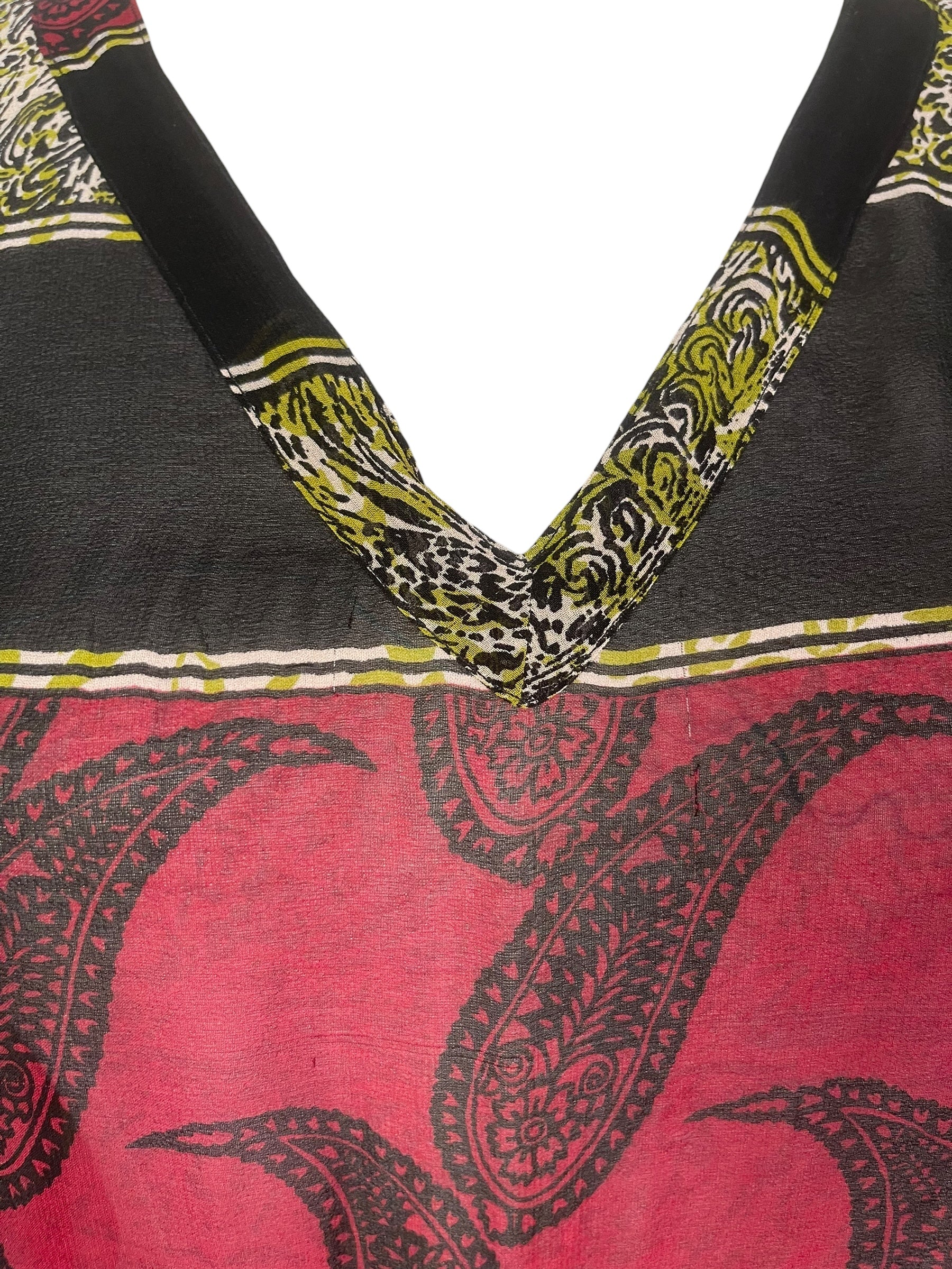 PREVIEW PRG7792 Sheer Wabi Sabi Pure Silk Midi Length Kaftan