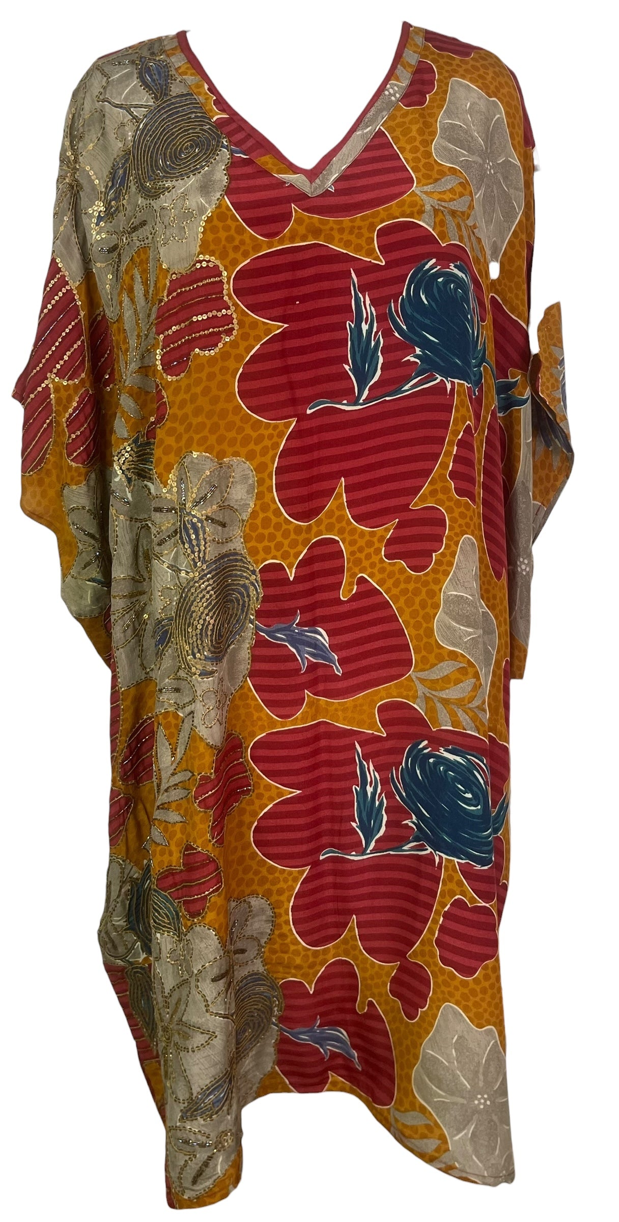 PREVIEW PRC8255 Wabi Sabi Pure Silk Midi Length Kaftan