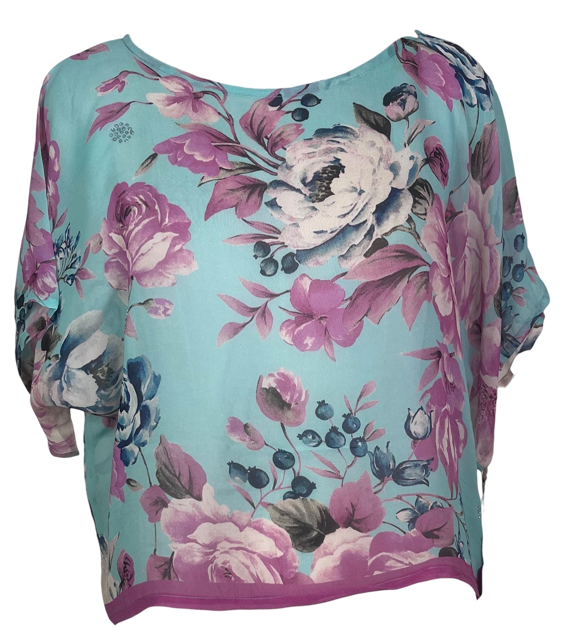 PRG8482 Sheer Avatar Pure Silk Boxy Top