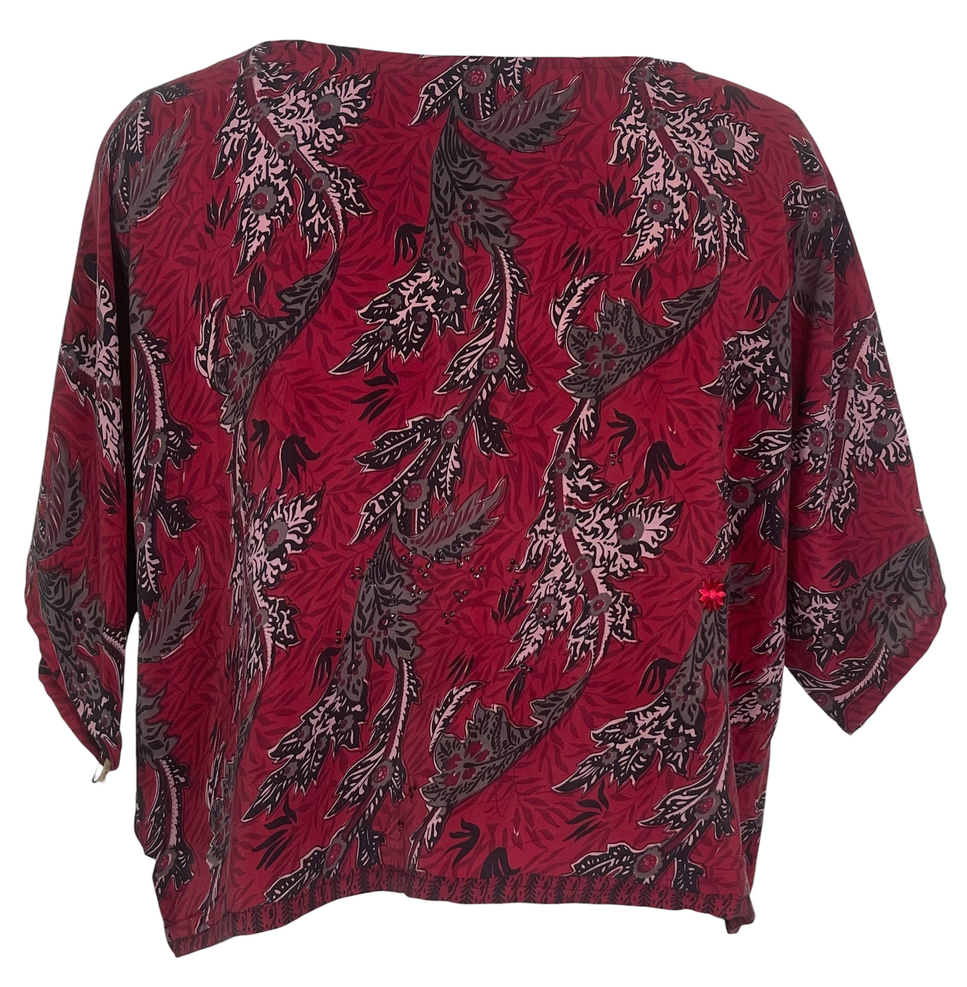 PREVIEW PRC8023 Avatar Pure Silk Boxy Top by FEBRUARY2026 – Handmade ethical Boxy Top from sariKNOTsari using upcycled silk. Designed in Canada for travel and slow fashion, loved from Toronto to LA to Sydney.