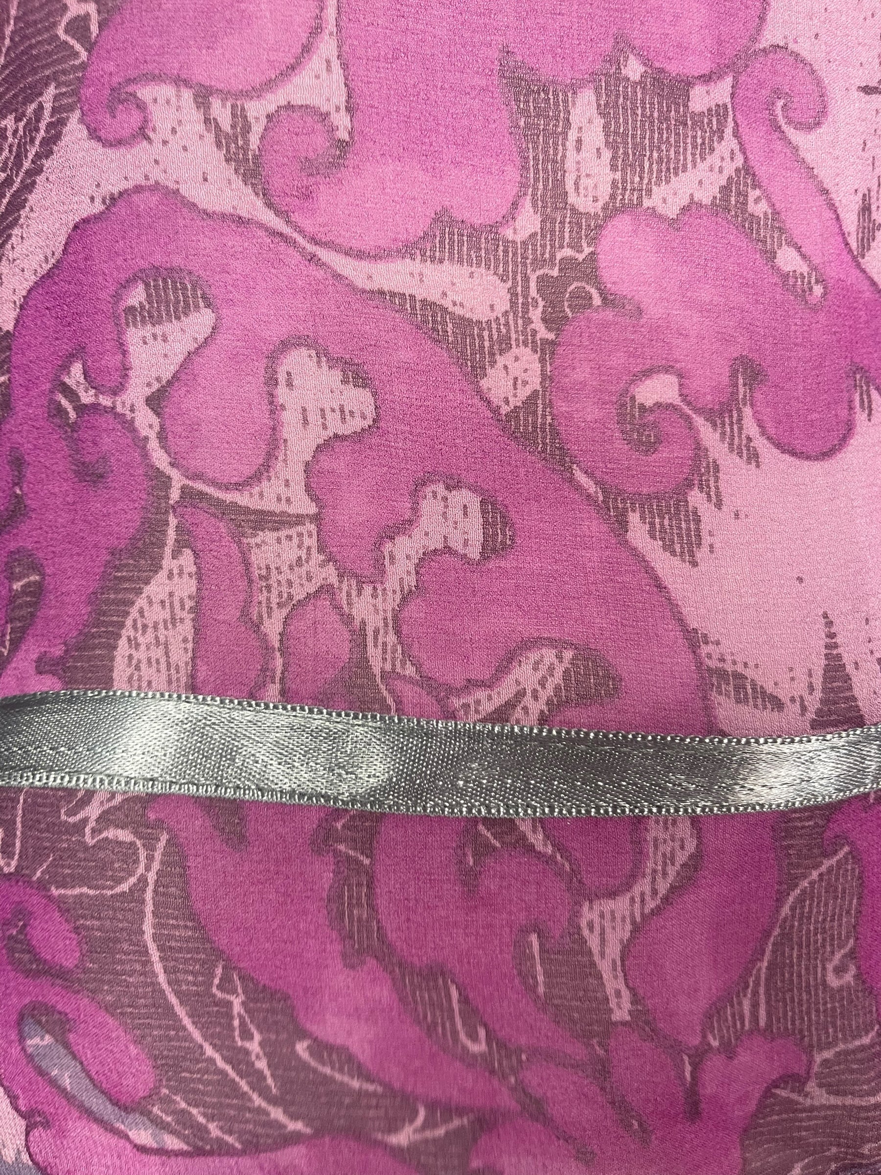 PREVIEW PRG8042 Sheer Avatar Pure Silk Boxy Top by FEBRUARY2026 – Handmade ethical Boxy Top from sariKNOTsari using upcycled silk. Designed in Canada for travel and slow fashion, loved from Toronto to LA to Sydney.