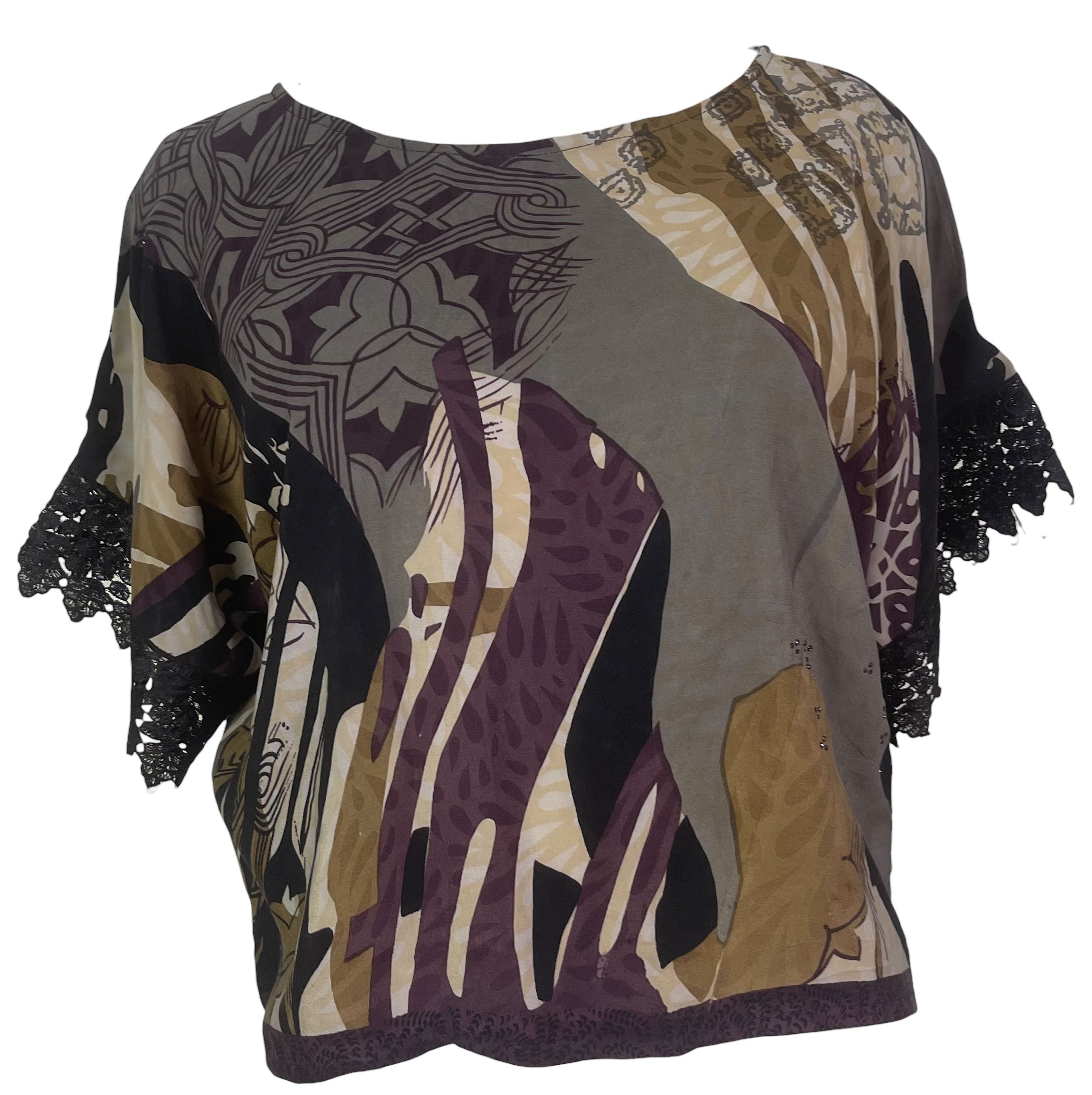 PRC7940 Avatar Pure Silk Boxy Top