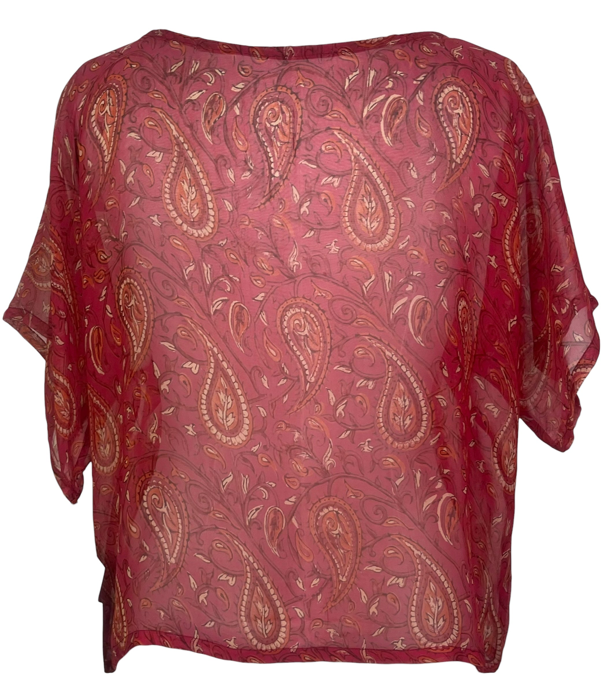 PRG8486 Sheer Avatar Pure Silk Boxy Top