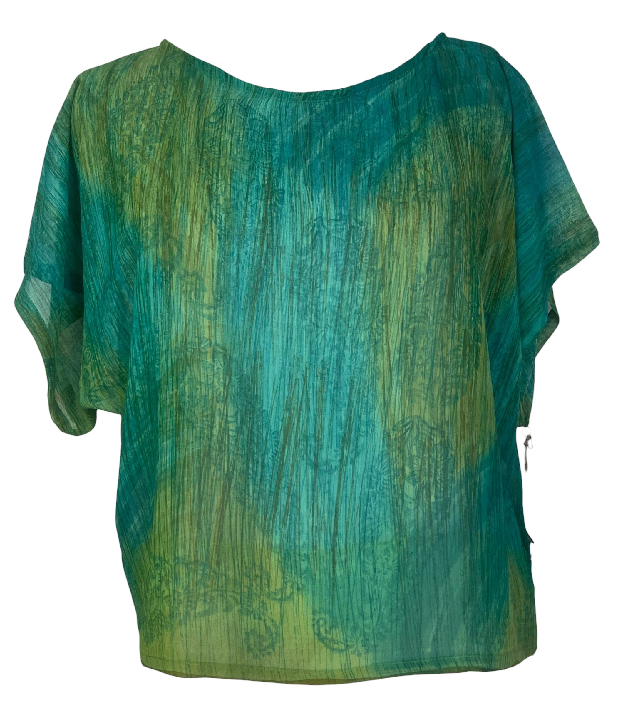 PREVIEW PRG8475 Sheer Avatar Pure Silk Boxy Top by FEBRUARY2026 – Handmade ethical Boxy Top from sariKNOTsari using upcycled silk. Designed in Canada for travel and slow fashion, loved from Toronto to LA to Sydney.