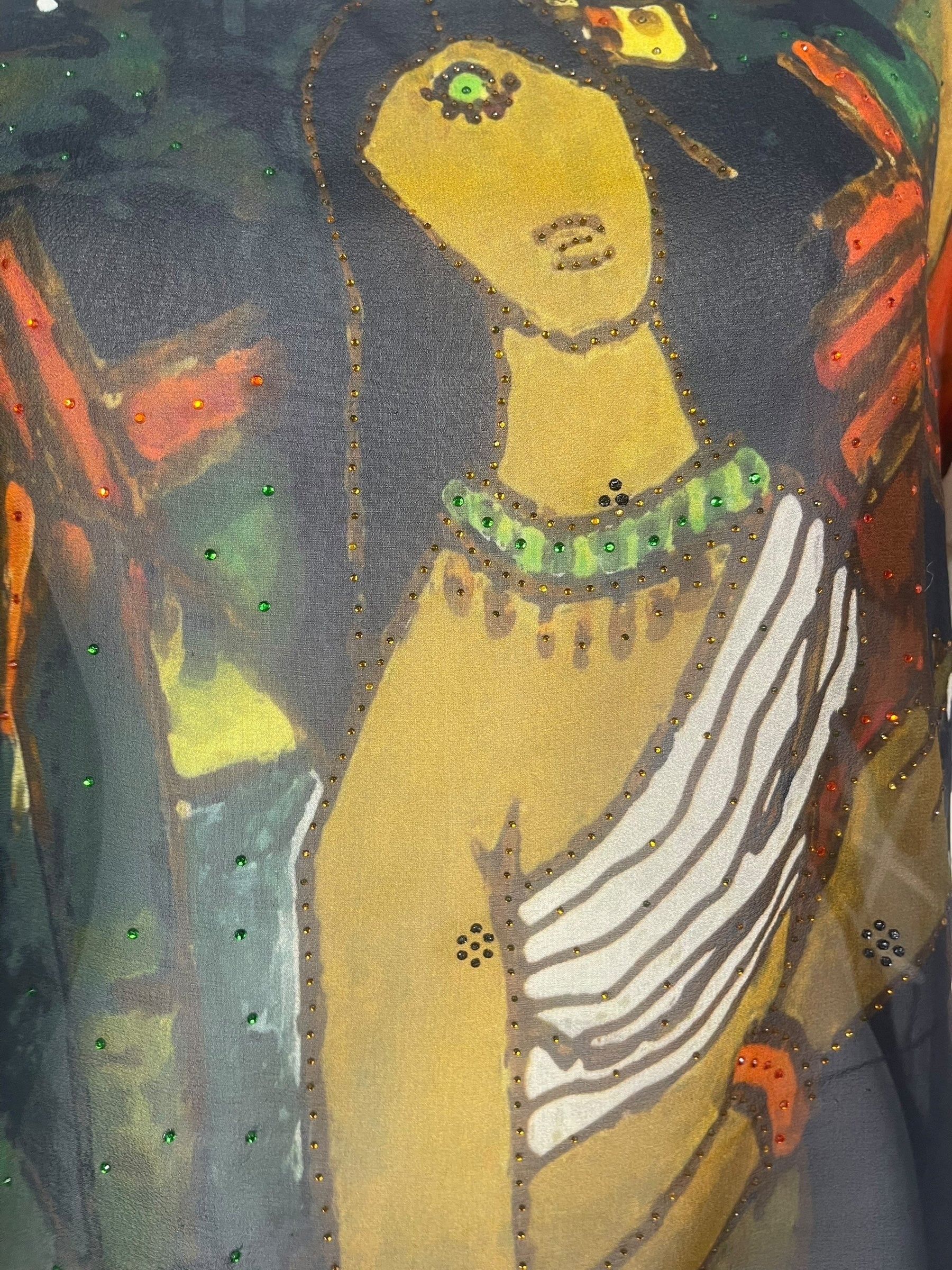 PREVIEW PRG8215 Sheer Avatar Pure Silk Boxy Top by FEBRUARY2026 – Handmade ethical Boxy Top from sariKNOTsari using upcycled silk. Designed in Canada for travel and slow fashion, loved from Toronto to LA to Sydney.