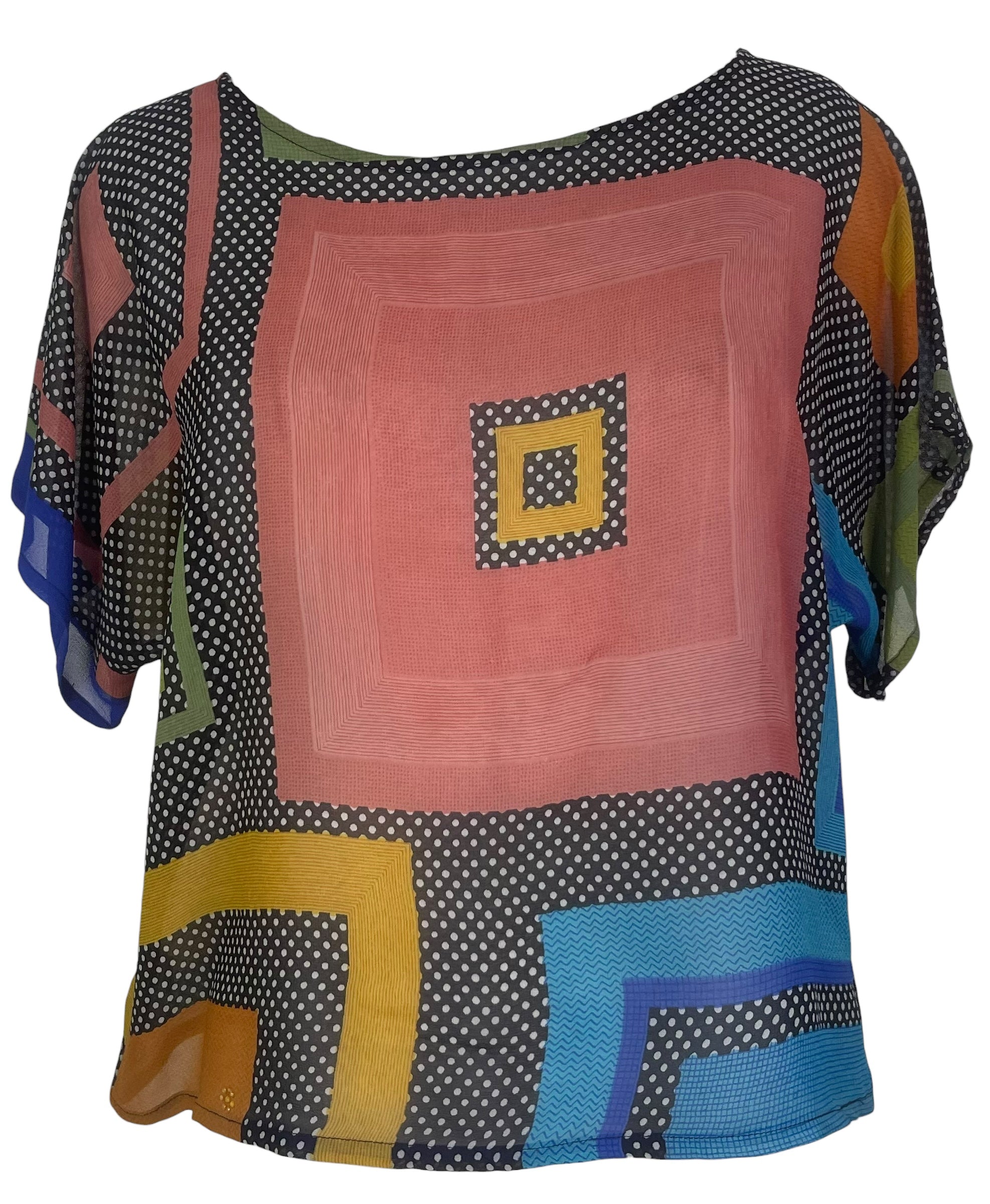 PREVIEW PRG8480 Sheer Avatar Pure Silk Boxy Top by FEBRUARY2026 – Handmade ethical Boxy Top from sariKNOTsari using upcycled silk. Designed in Canada for travel and slow fashion, loved from Toronto to LA to Sydney.