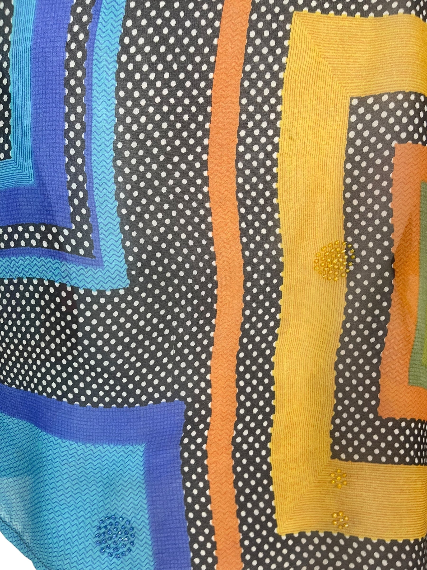 PREVIEW PRG8480 Sheer Avatar Pure Silk Boxy Top by FEBRUARY2026 – Handmade ethical Boxy Top from sariKNOTsari using upcycled silk. Designed in Canada for travel and slow fashion, loved from Toronto to LA to Sydney.