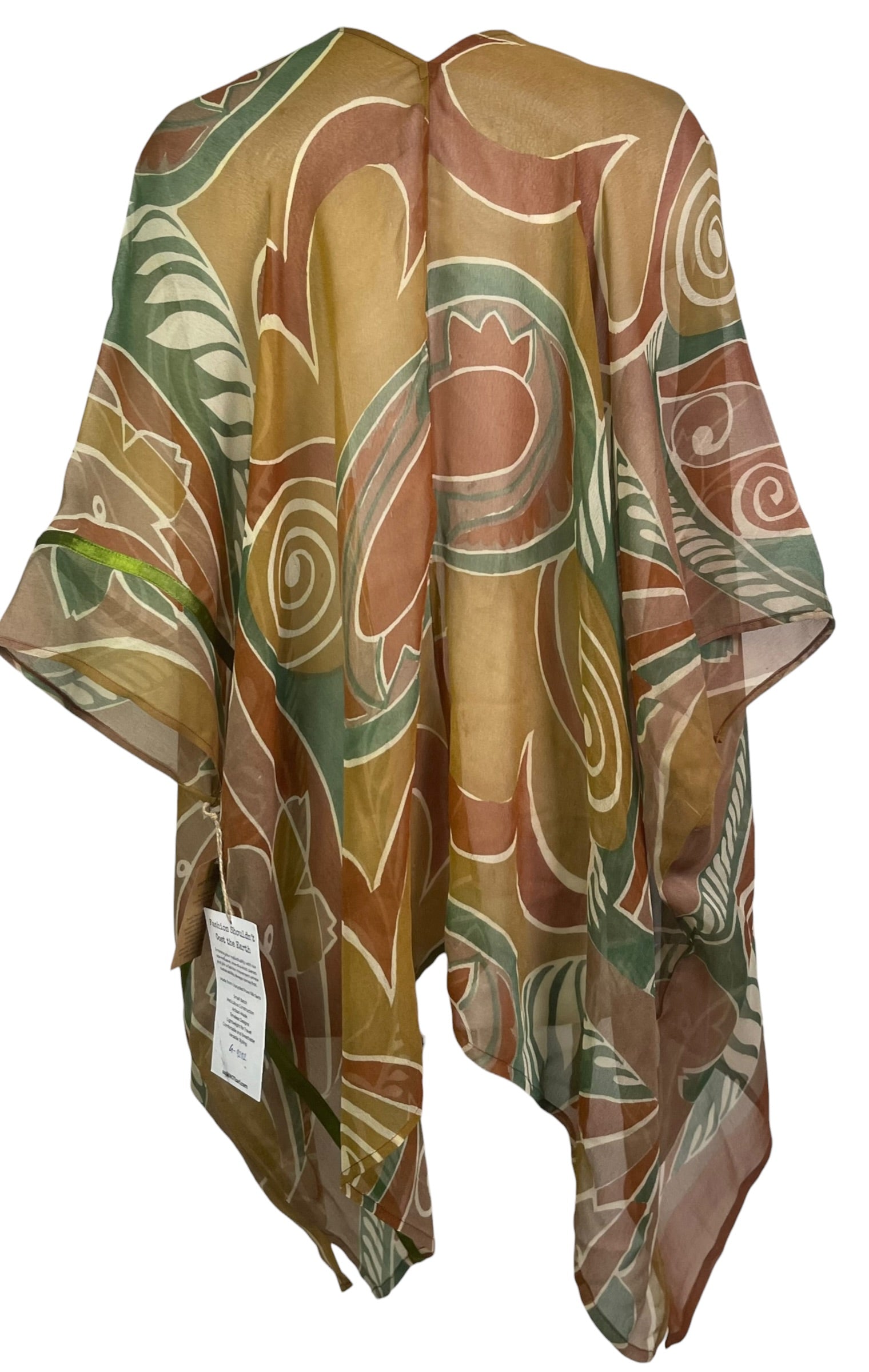 PRG9202 Sheer Wabi Sabi Pure Silk Cardigan