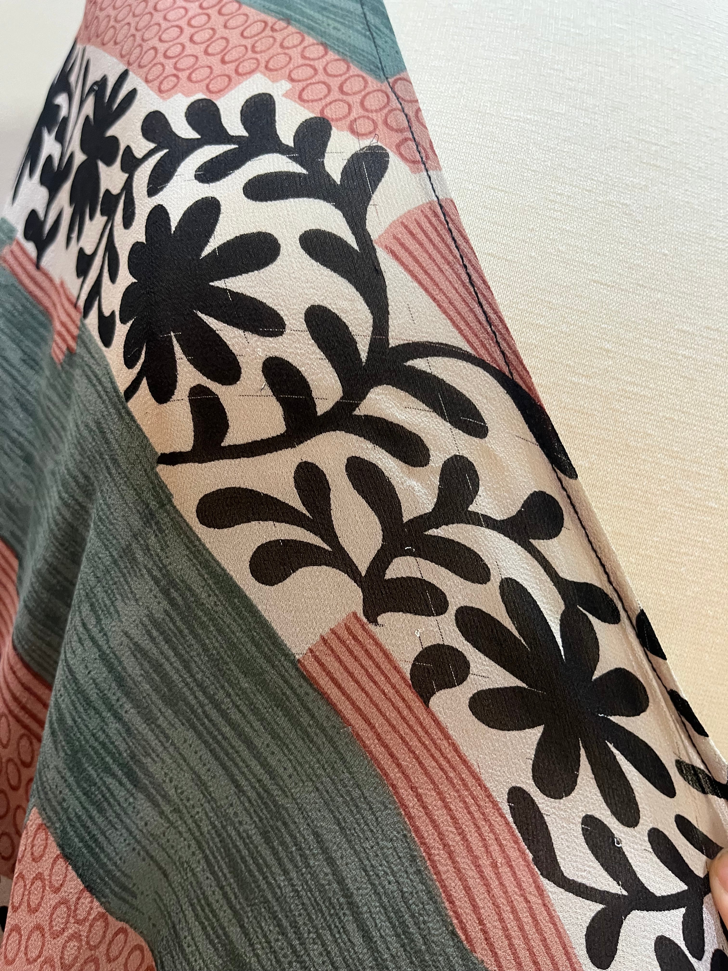 PRG6933 Sheer Wabi Sabi Pure Silk Kimono-Sleeved Jacket with Belt