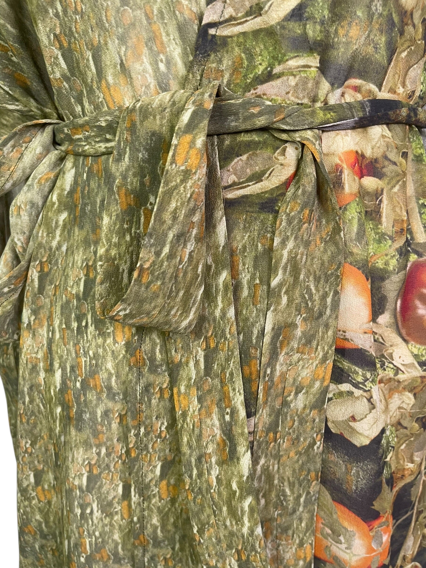 Releases Sunday at 8pm EST PRG9131 Sheer Avatar Long Pure Silk Kimono Sleeved Duster with Belt