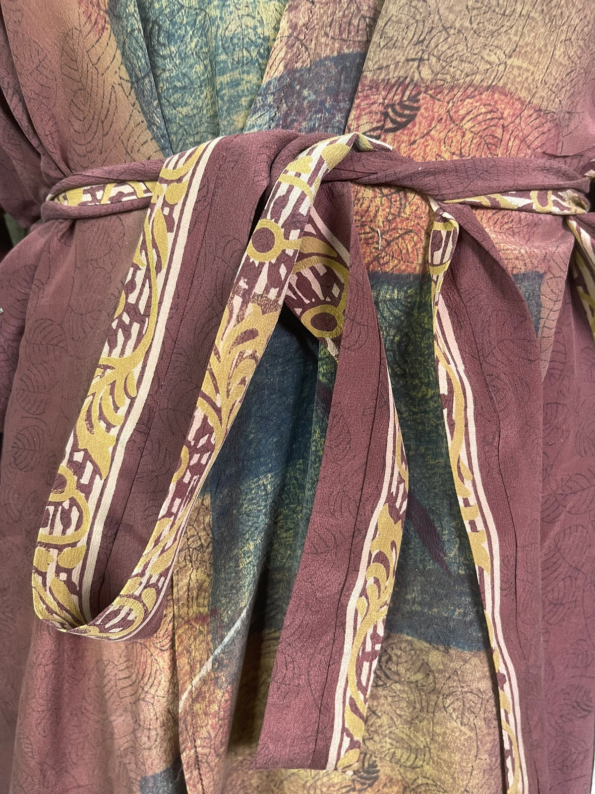 Releases Sunday at 8pm EST PRC9121 Wabi Sabi Pure Silk Kimono Sleeved Duster with Belt