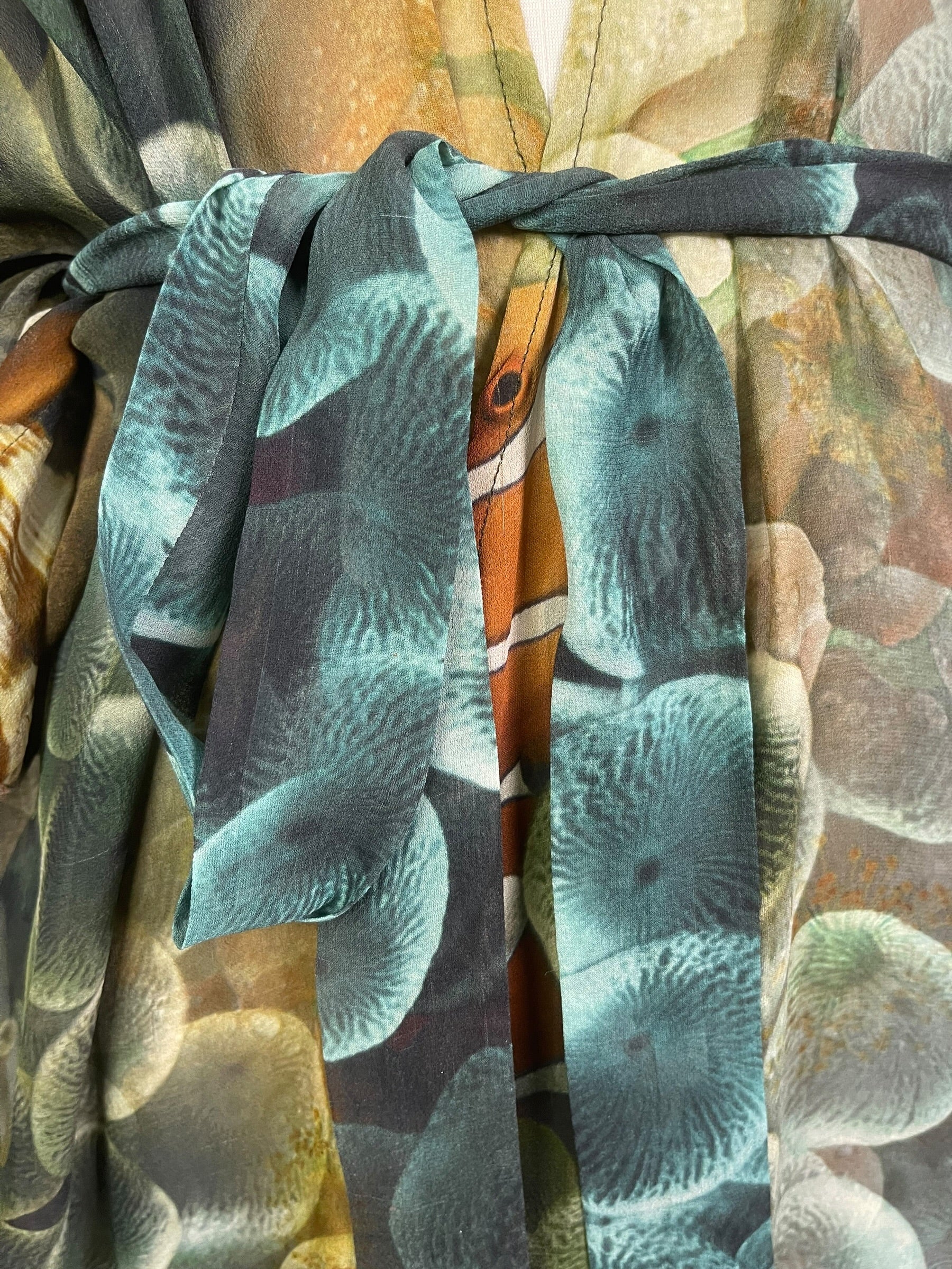 Releases Sunday at 8pm EST PRG9129 Wabi Sabi Pure Silk Kimono Sleeved Duster with Belt