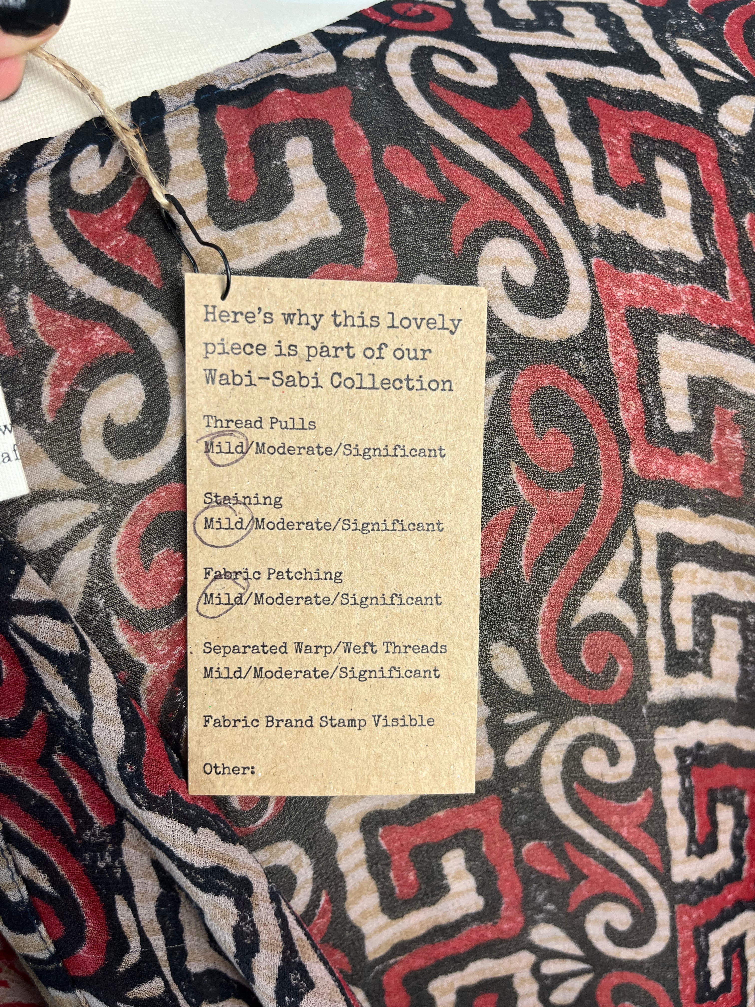 PRG6423 Sheer Wabi Sabi Pure Silk Capelet Poncho