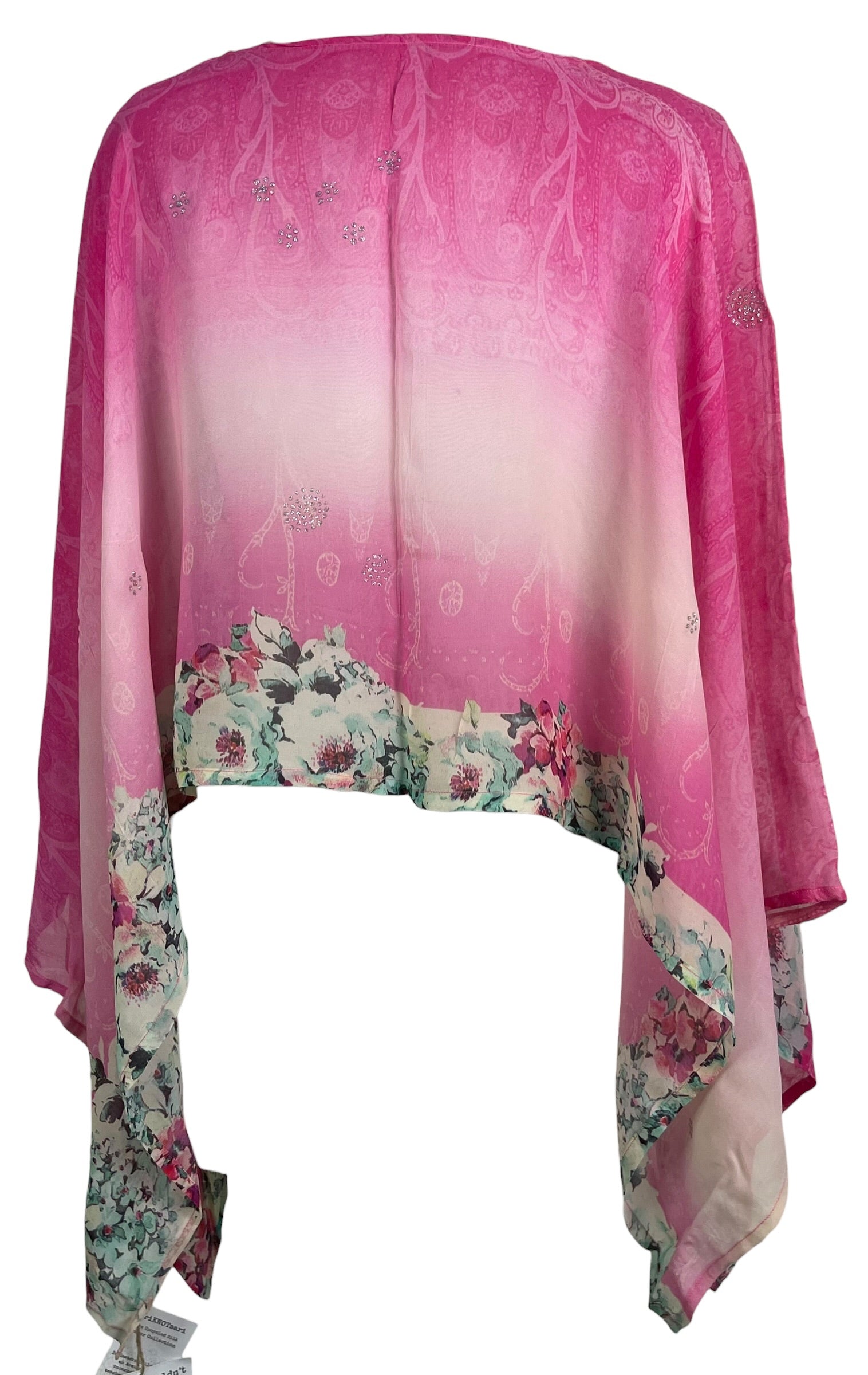 PRG8706 Sheer Avatar Pure Silk Capelet Poncho