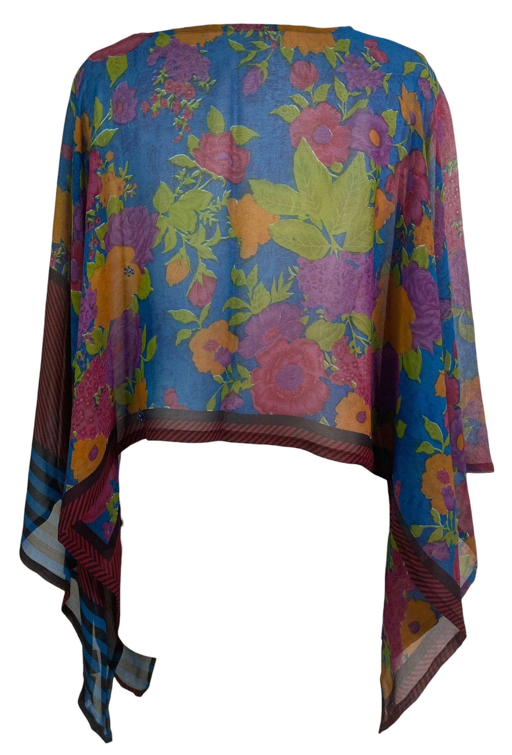 PRG8720 Sheer Avatar Pure Silk Capelet Poncho