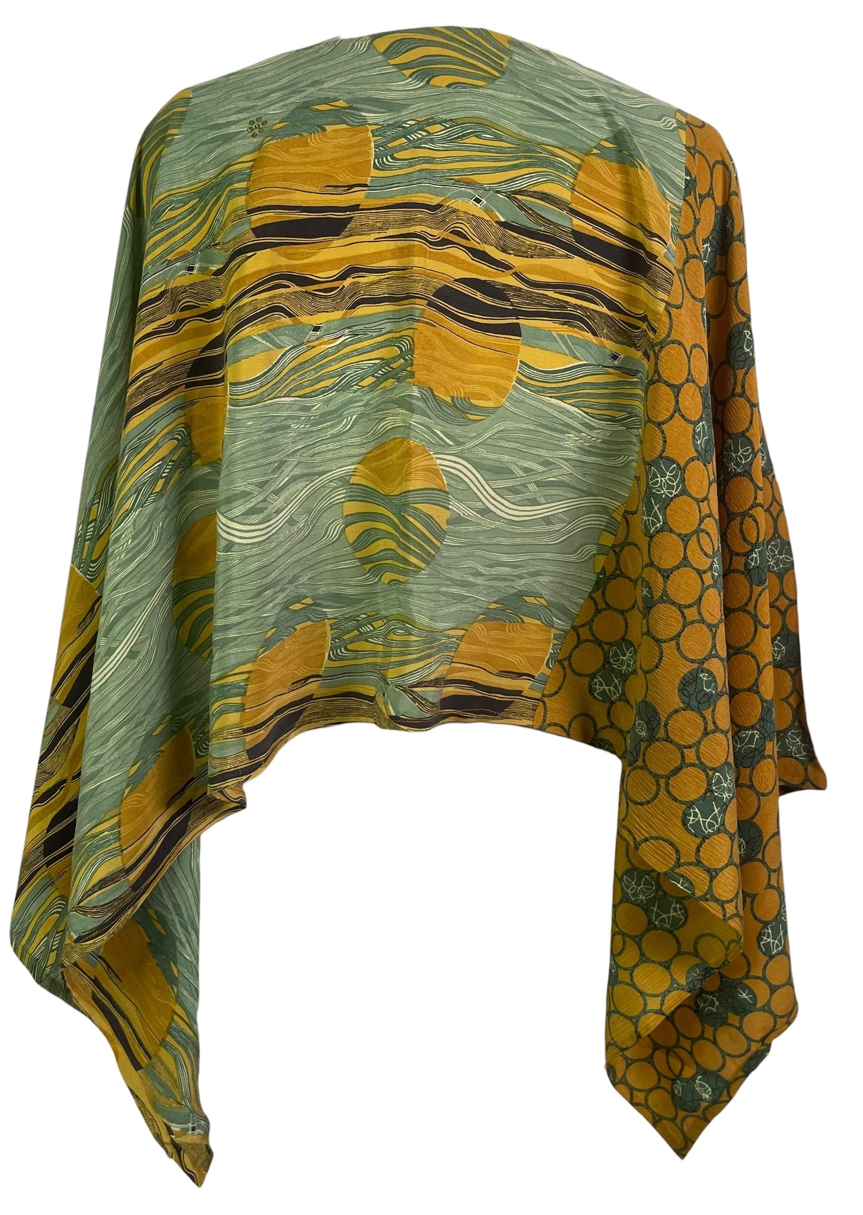 PRC8893 Avatar Pure Silk Capelet Poncho