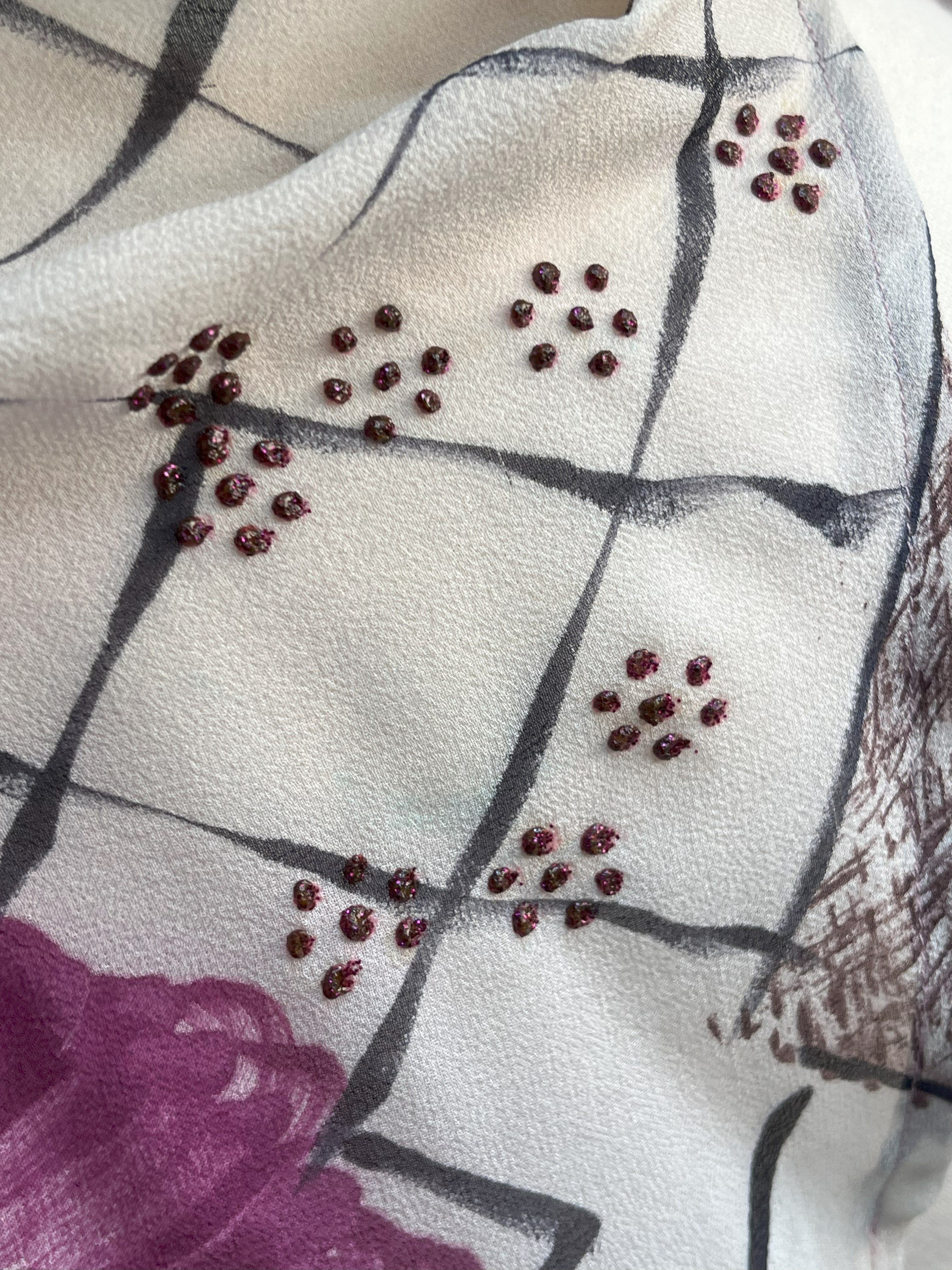 PRG6854 Sheer Wabi Sabi Pure Silk Waterfall Top