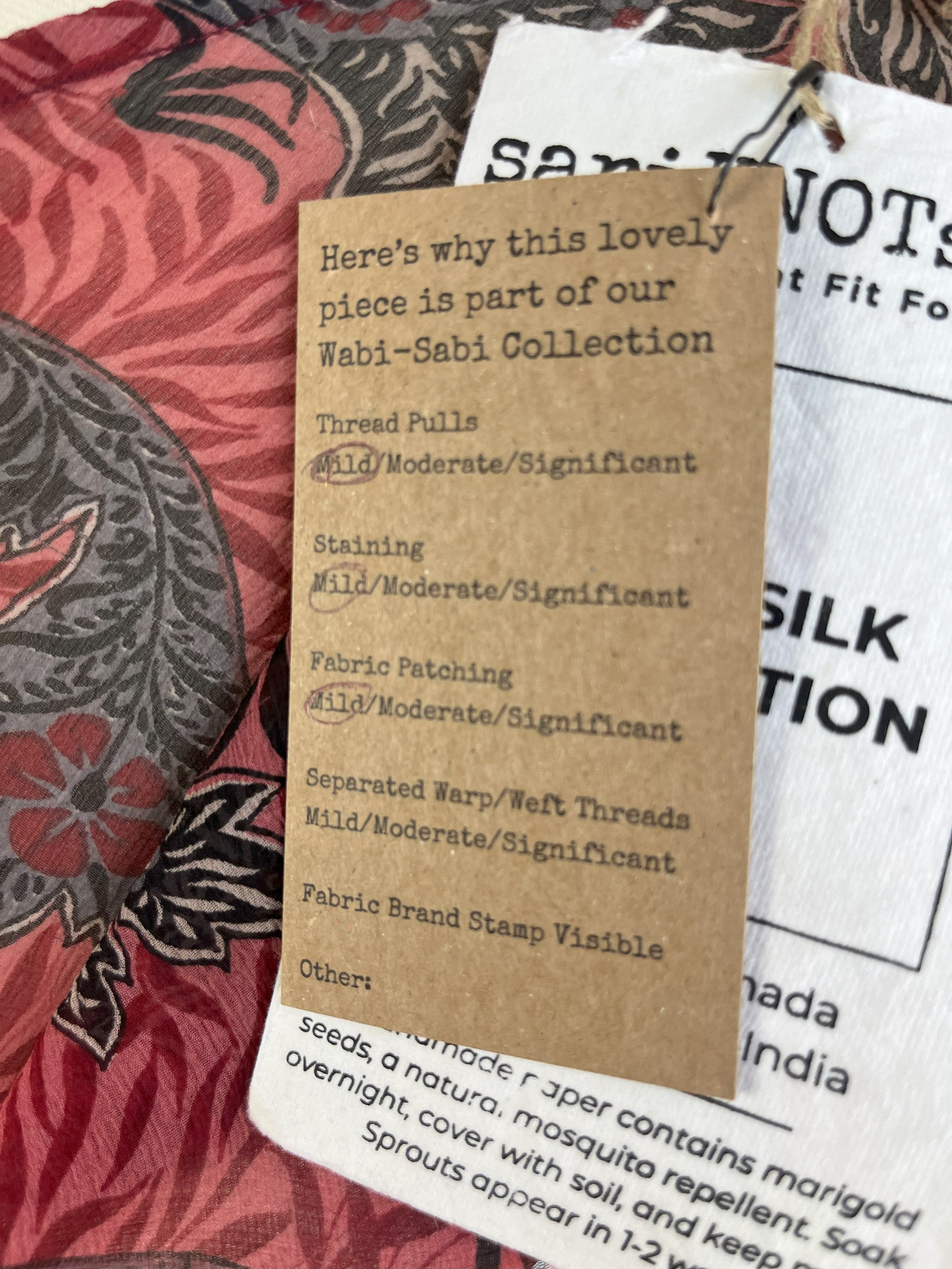 PRG7066 Sheer Wabi Sabi Pure Silk Waterfall Top