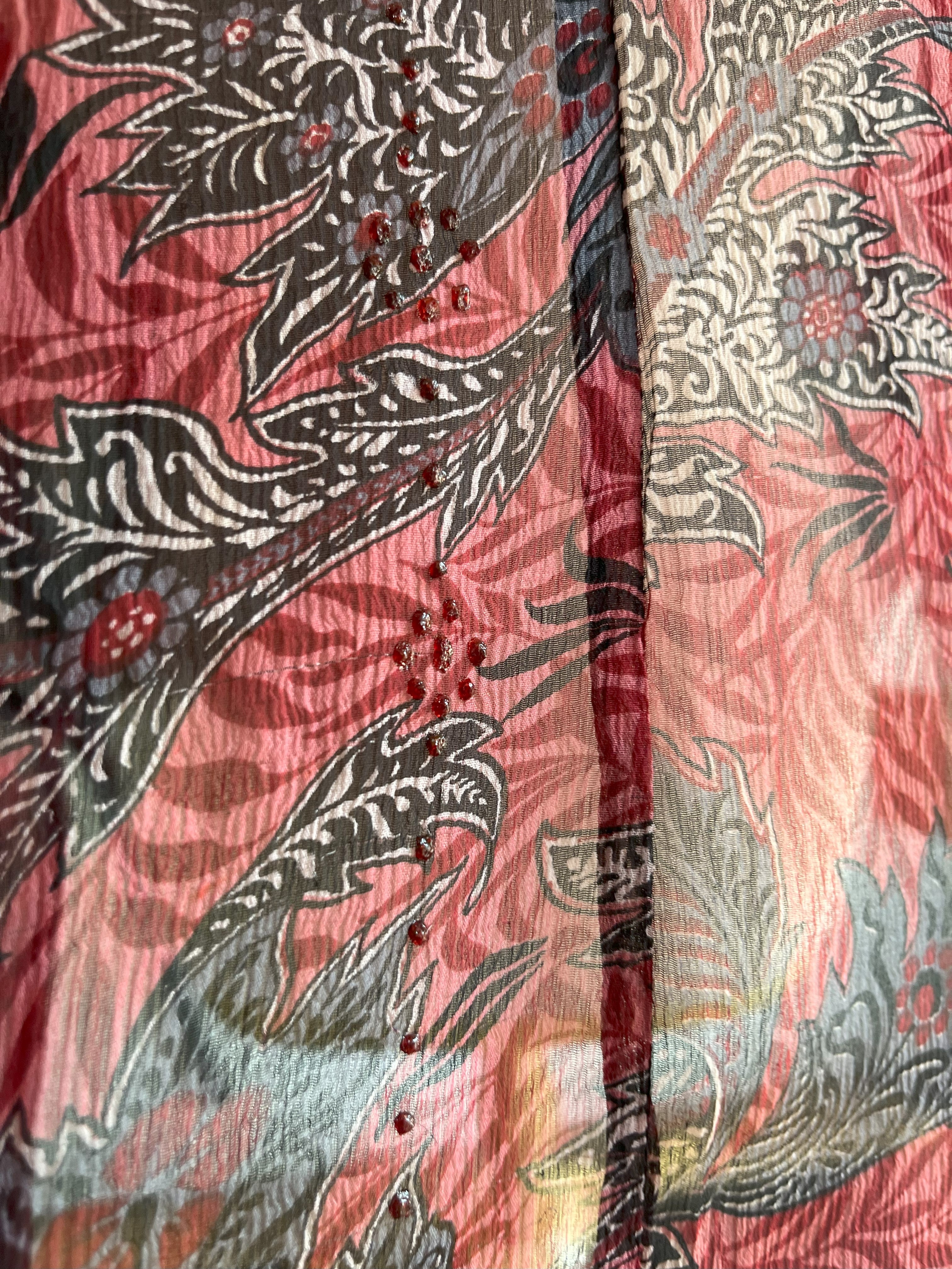 PRG7066 Sheer Wabi Sabi Pure Silk Waterfall Top