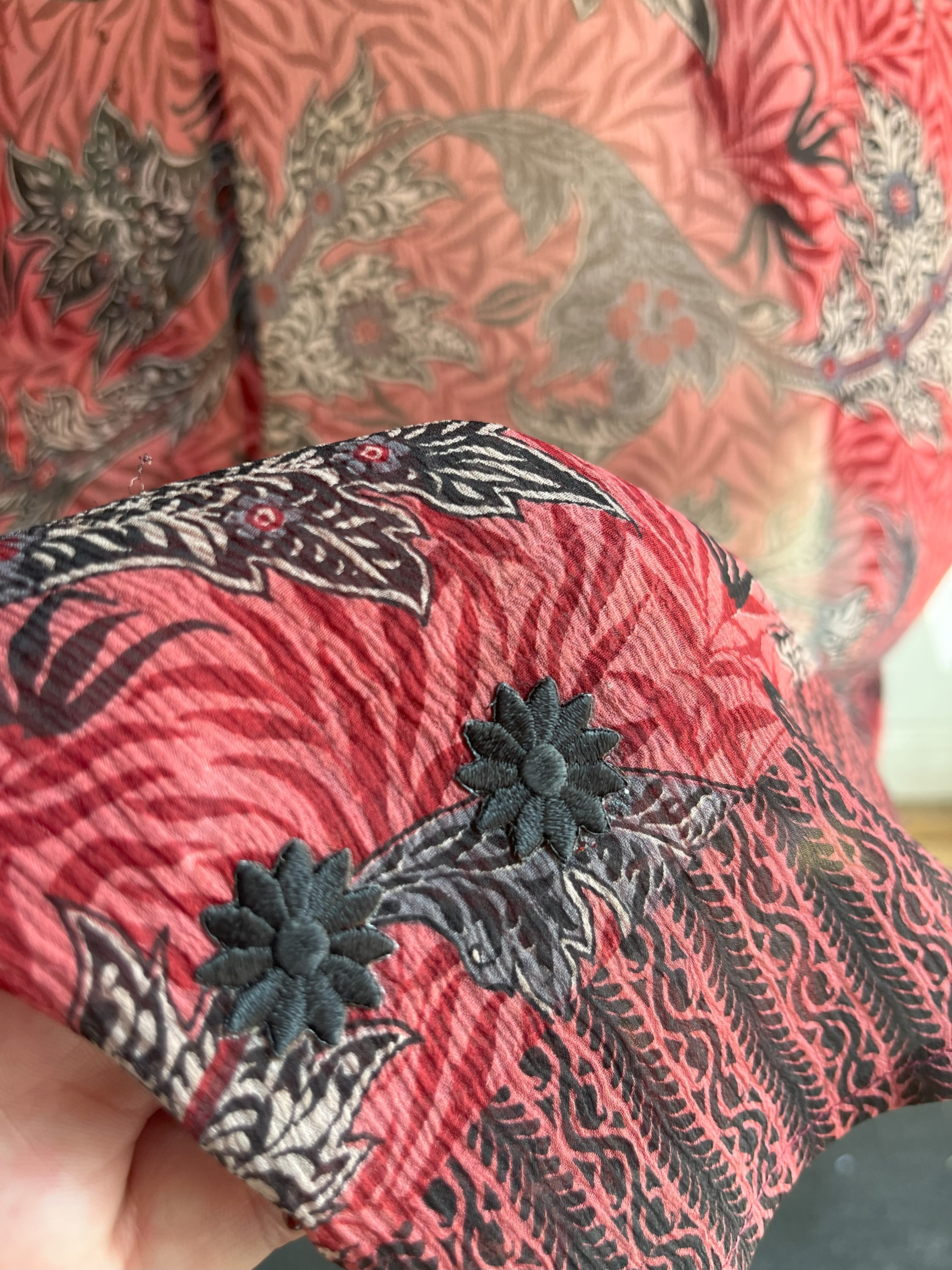 PRG7066 Sheer Wabi Sabi Pure Silk Waterfall Top