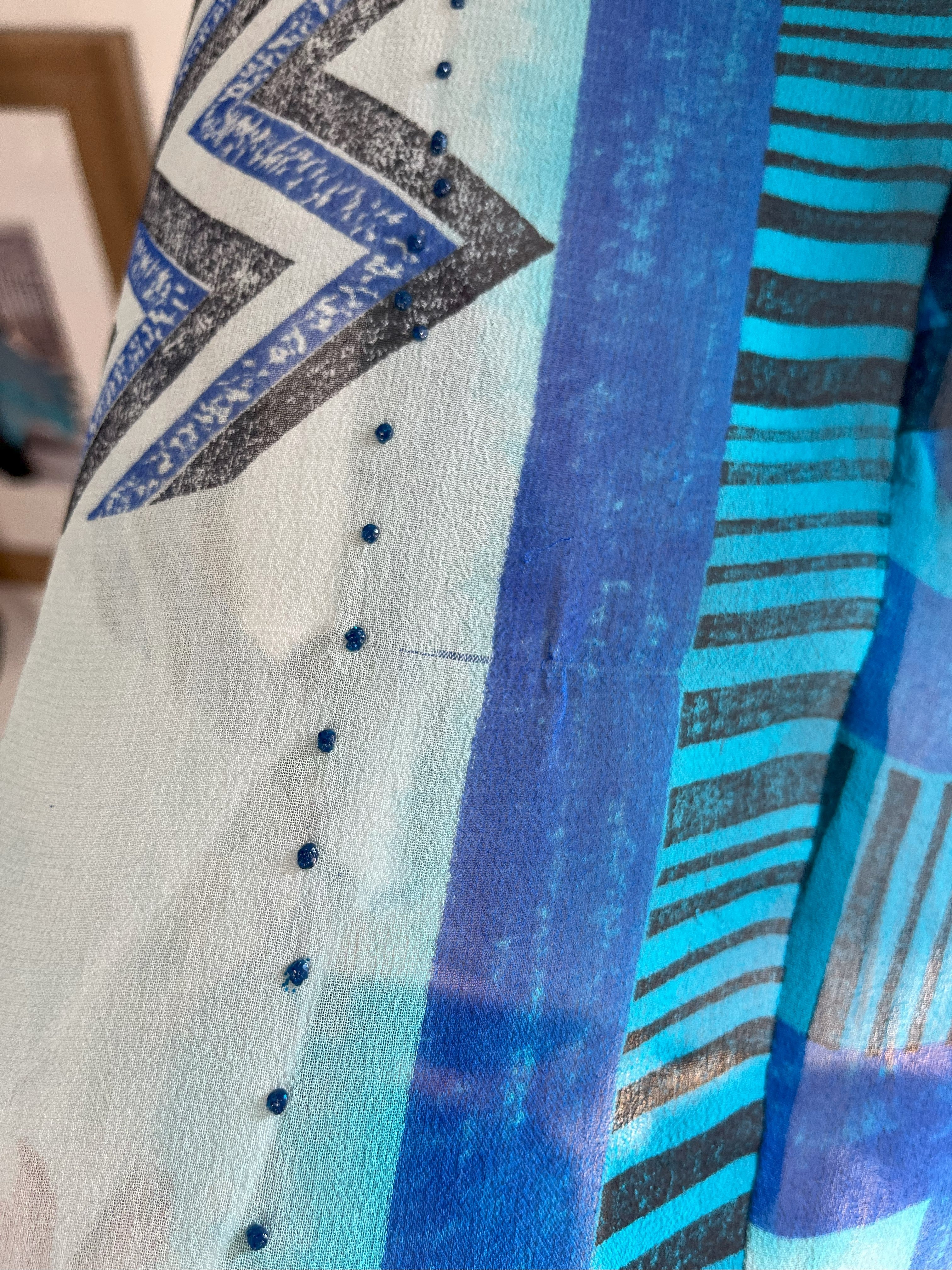 PRG7074 Sheer Wabi Sabi Pure Silk Waterfall Top