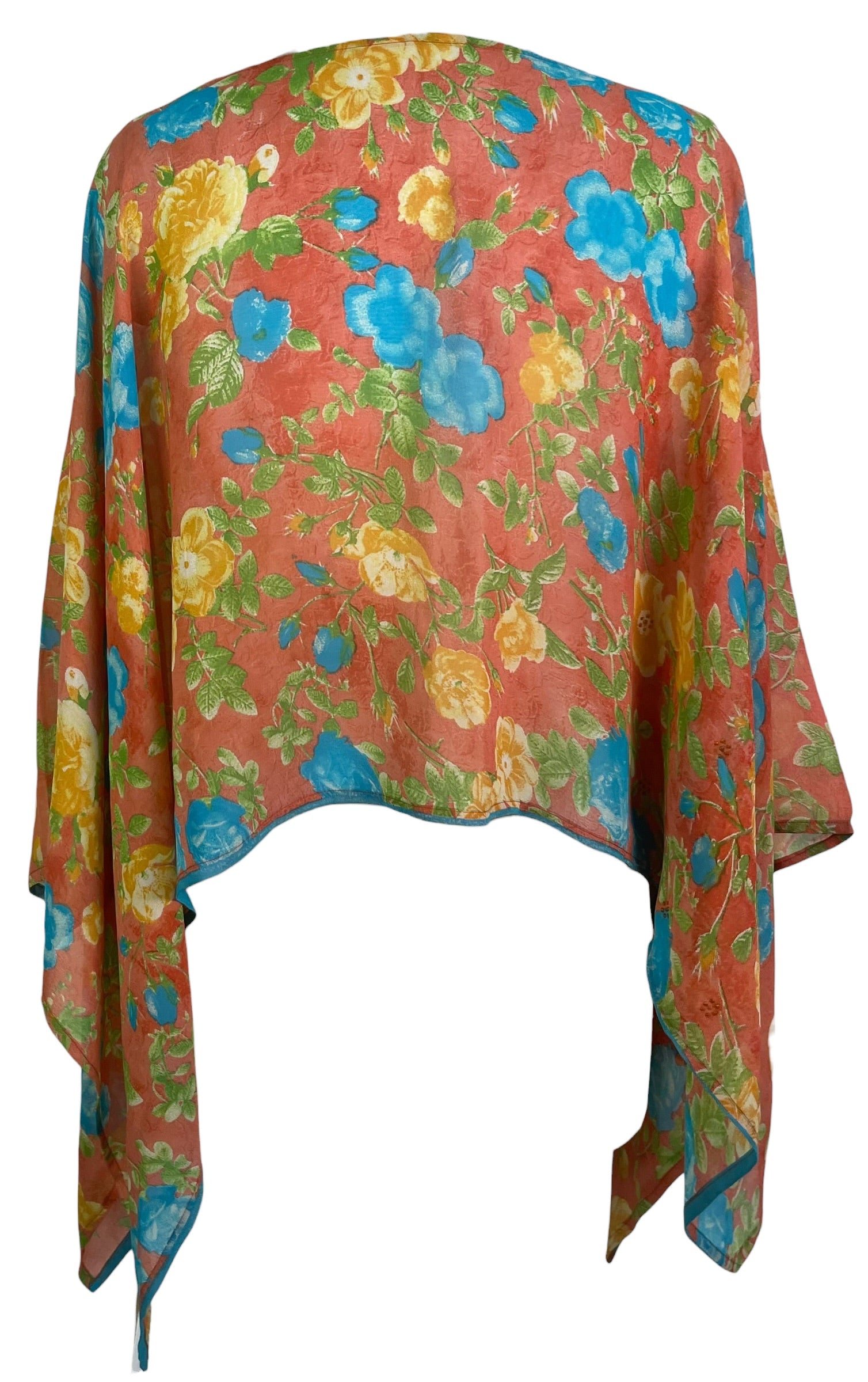 PRG8908 Sheer Avatar Pure Silk Capelet Poncho