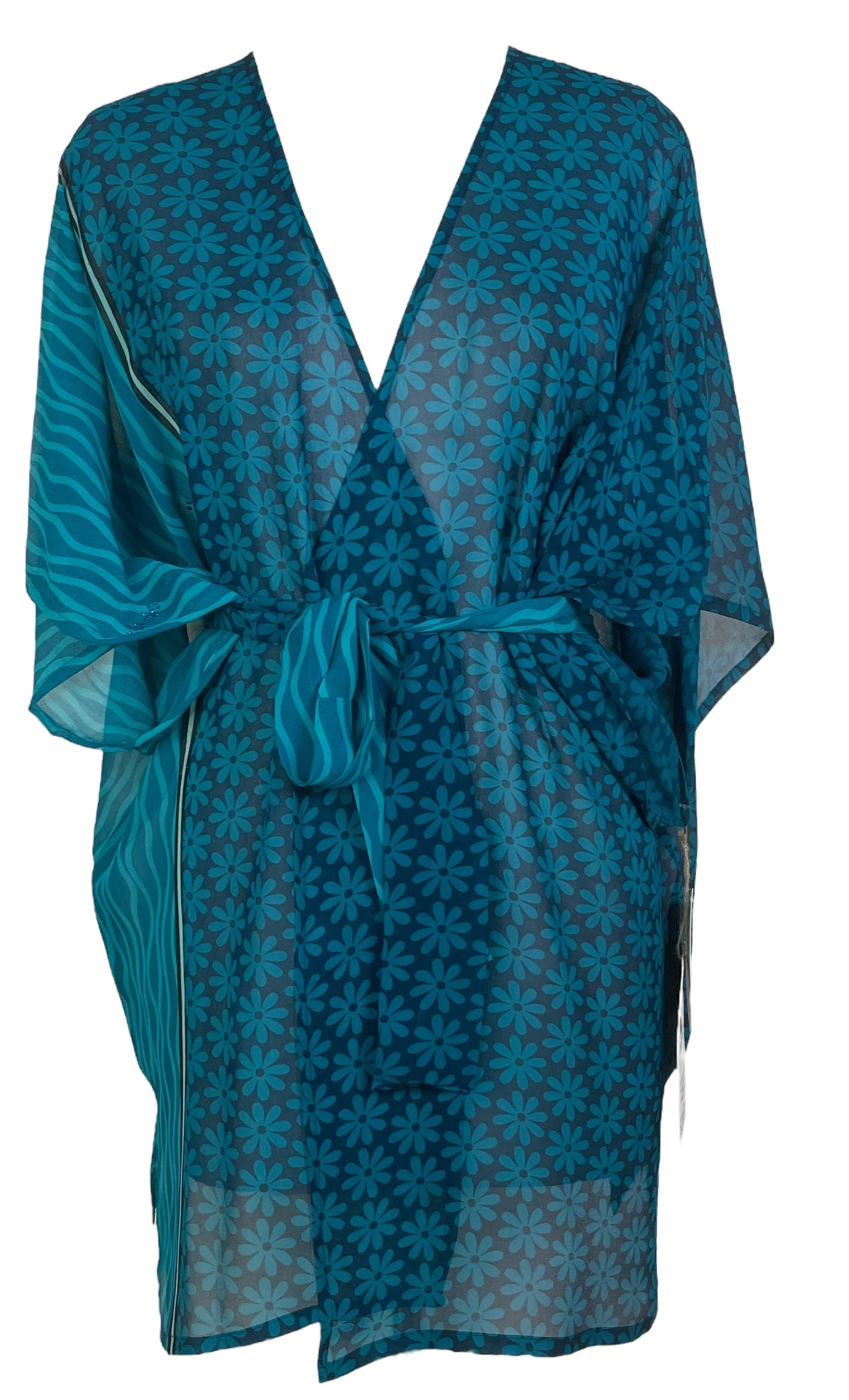 PRG8233 Avatar Pure Silk Kimono-Sleeved Jacket with Belt