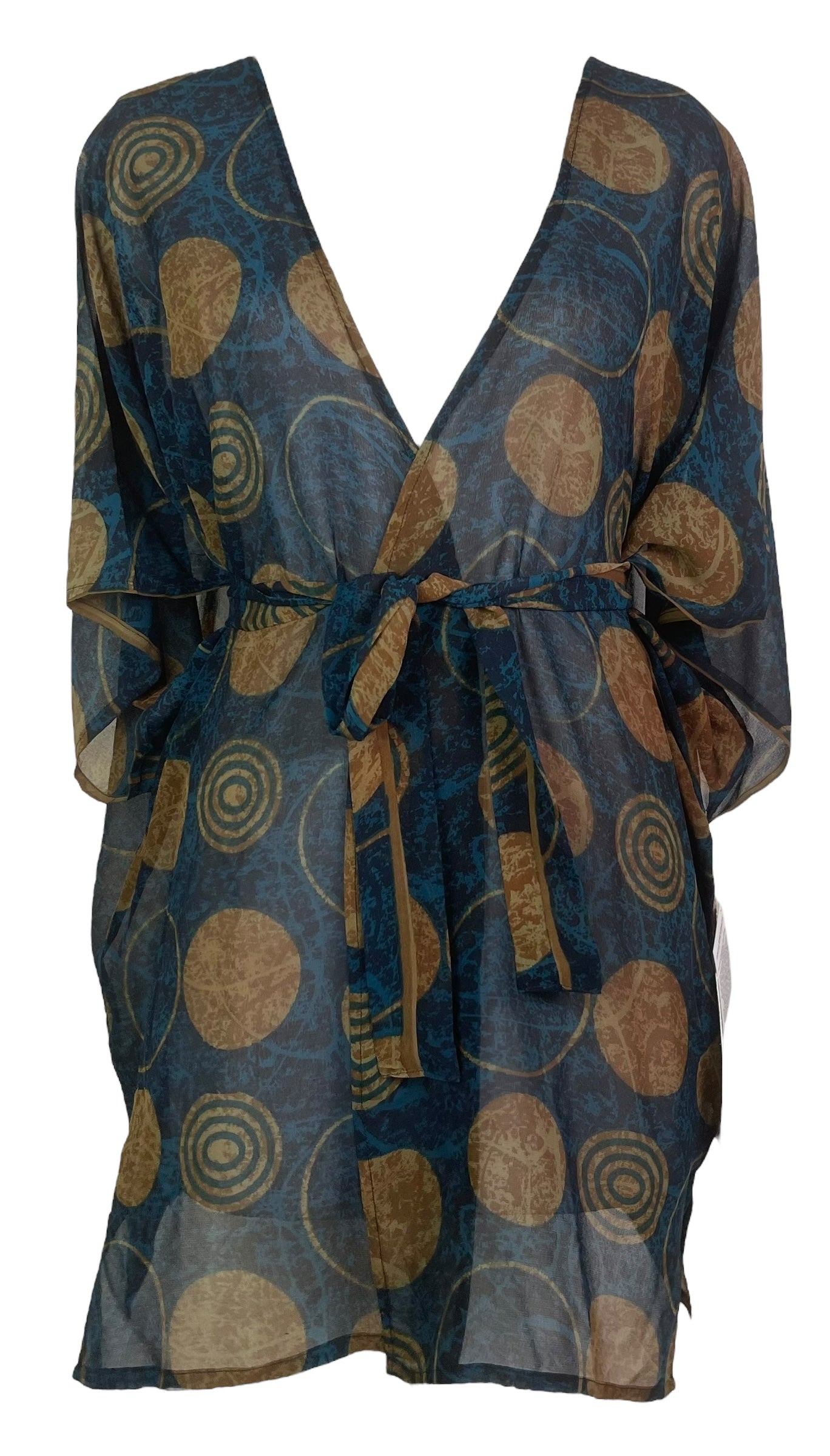 PRG8239 Avatar Pure Silk Kimono-Sleeved Jacket with Belt