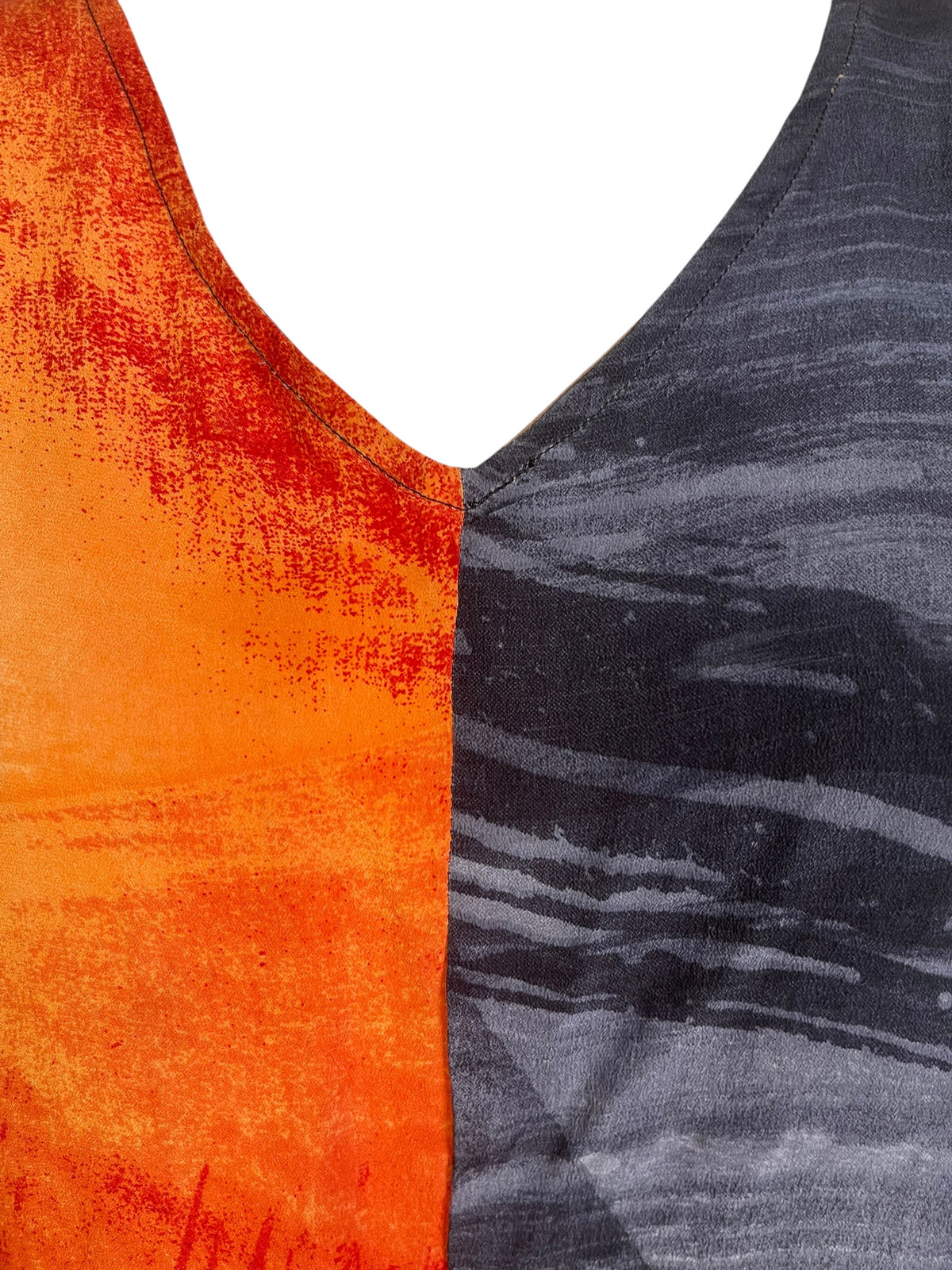 PRC9228 Wabi Sabi Pure Silk Waterfall Top by 12 AUGUST 2026 – Handmade ethical Waterfall Top from sariKNOTsari using upcycled silk. Designed in Canada for travel and slow fashion, loved from Toronto to LA to Sydney. Featuring Zsiska, Bryn Walker and Artisan Leather coats by Rejean Pepin, Pepin designs