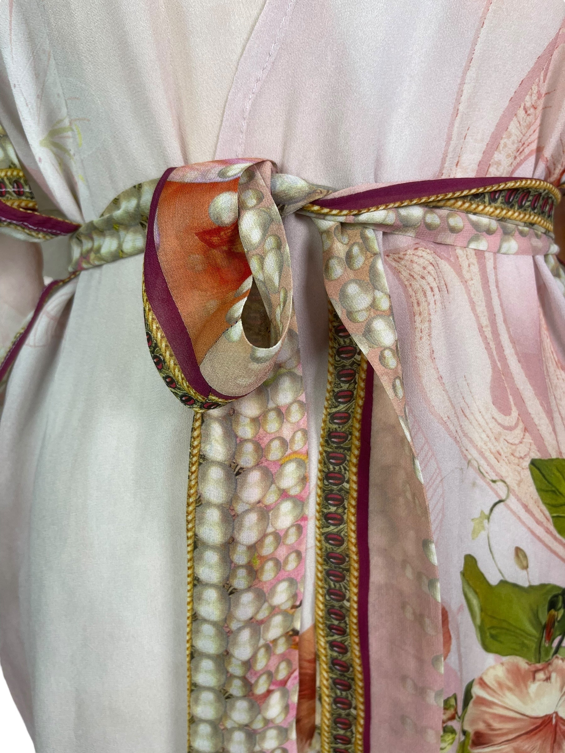 PRG8236 Avatar Pure Silk Kimono-Sleeved Jacket with Belt