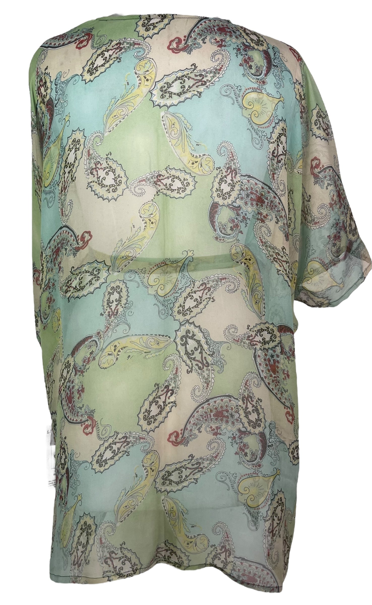 PREVIEW PCH8241 Sheer Wabi Sabi Pure Very Sheer Chiffon Silk Kimono-Sleeved Jacket with Belt