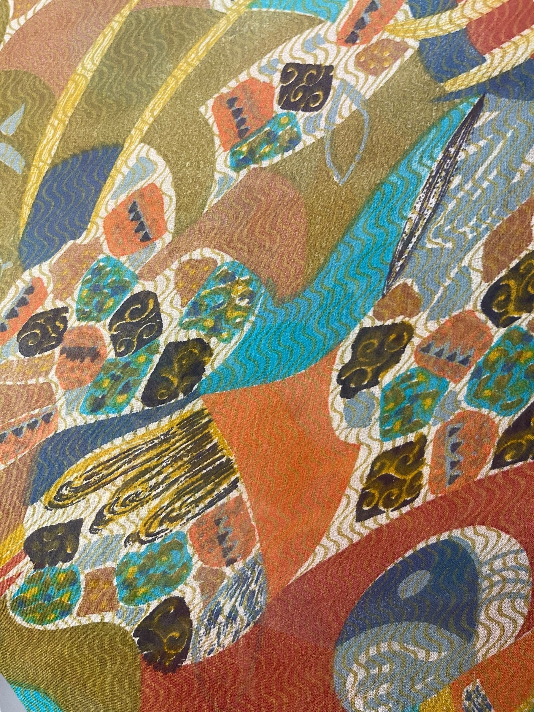 PRG8232 Sheer Wabi Sabi Pure Silk Kimono-Sleeved Jacket with Belt