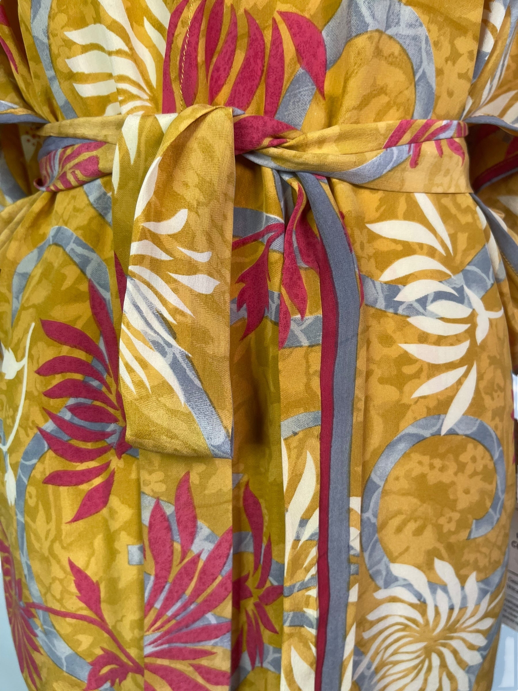PRC8217 Wabi Sabi Pure Silk Kimono-Sleeved Jacket with Belt