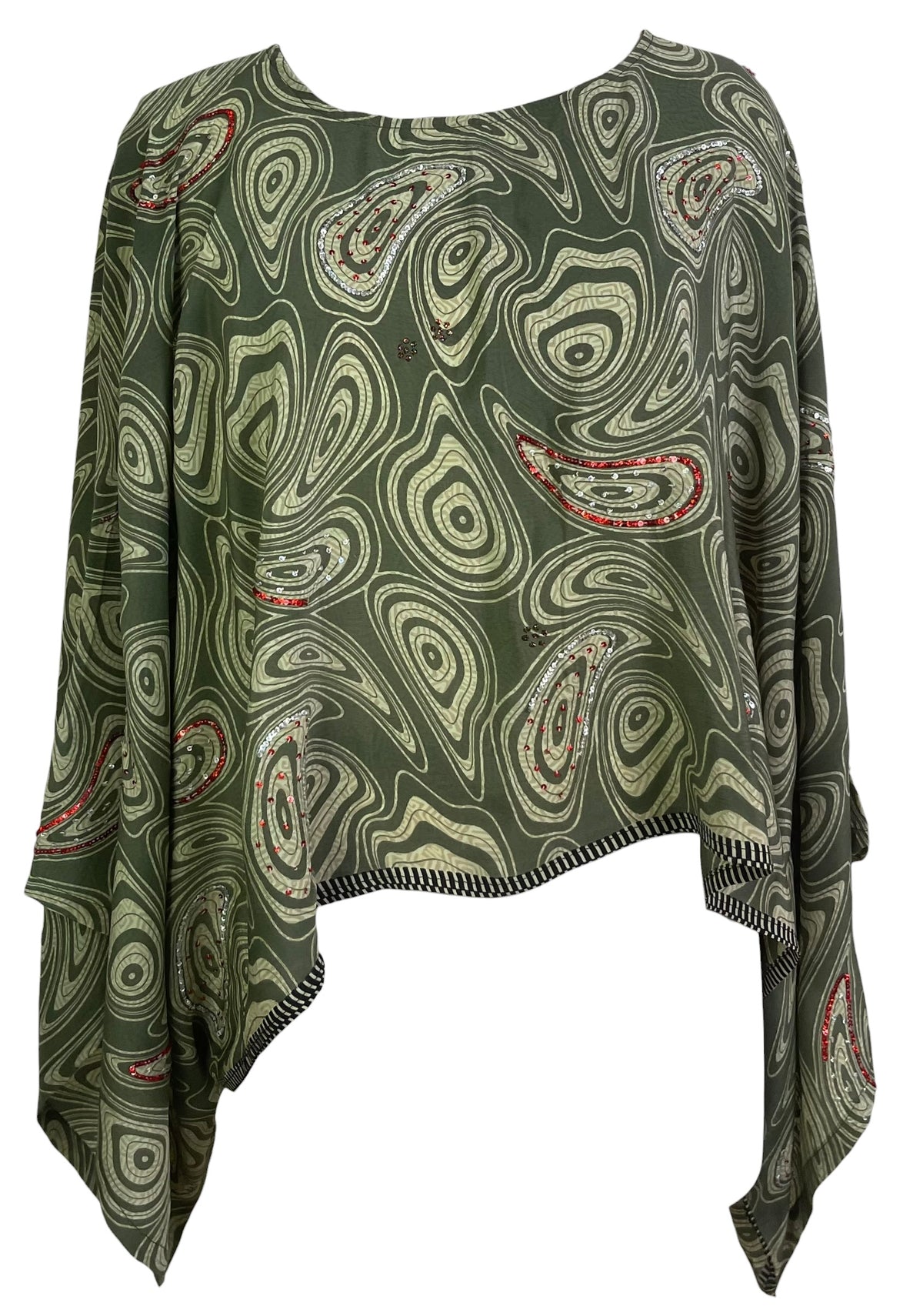 Releases Sunday at 8pm EST PRC9081 Avatar Pure Silk Kimono-Sleeved Top