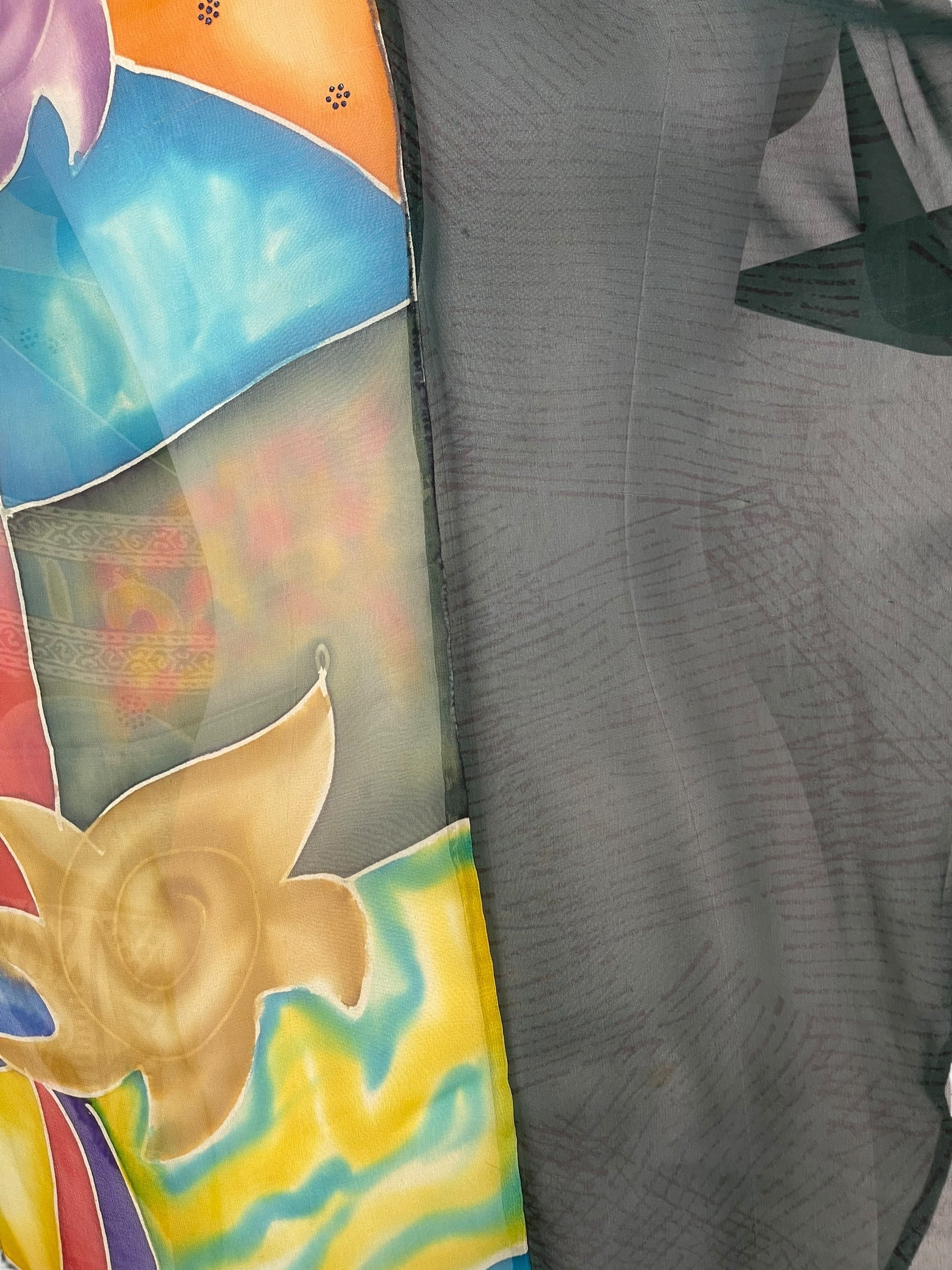 PRG8141 Sheer Avatar Pure Silk Waterfall Top