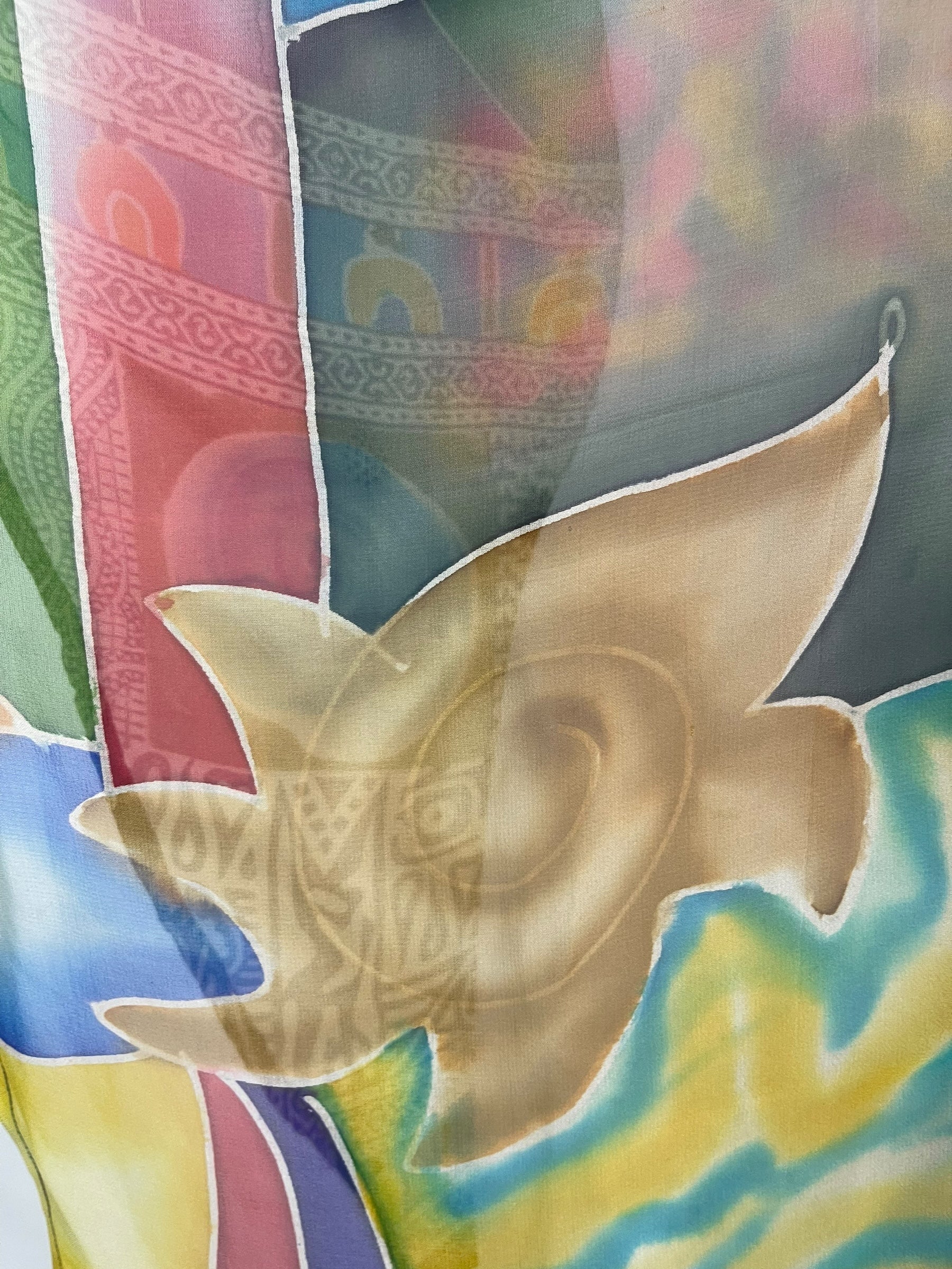 PRG8141 Sheer Avatar Pure Silk Waterfall Top