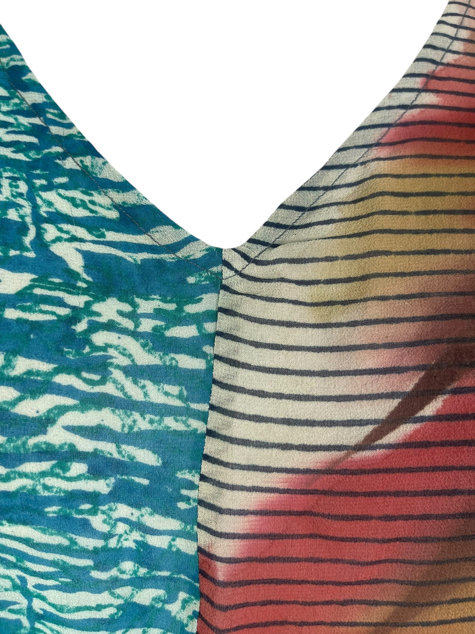 PRG8134 Sheer Avatar Pure Silk Waterfall Top