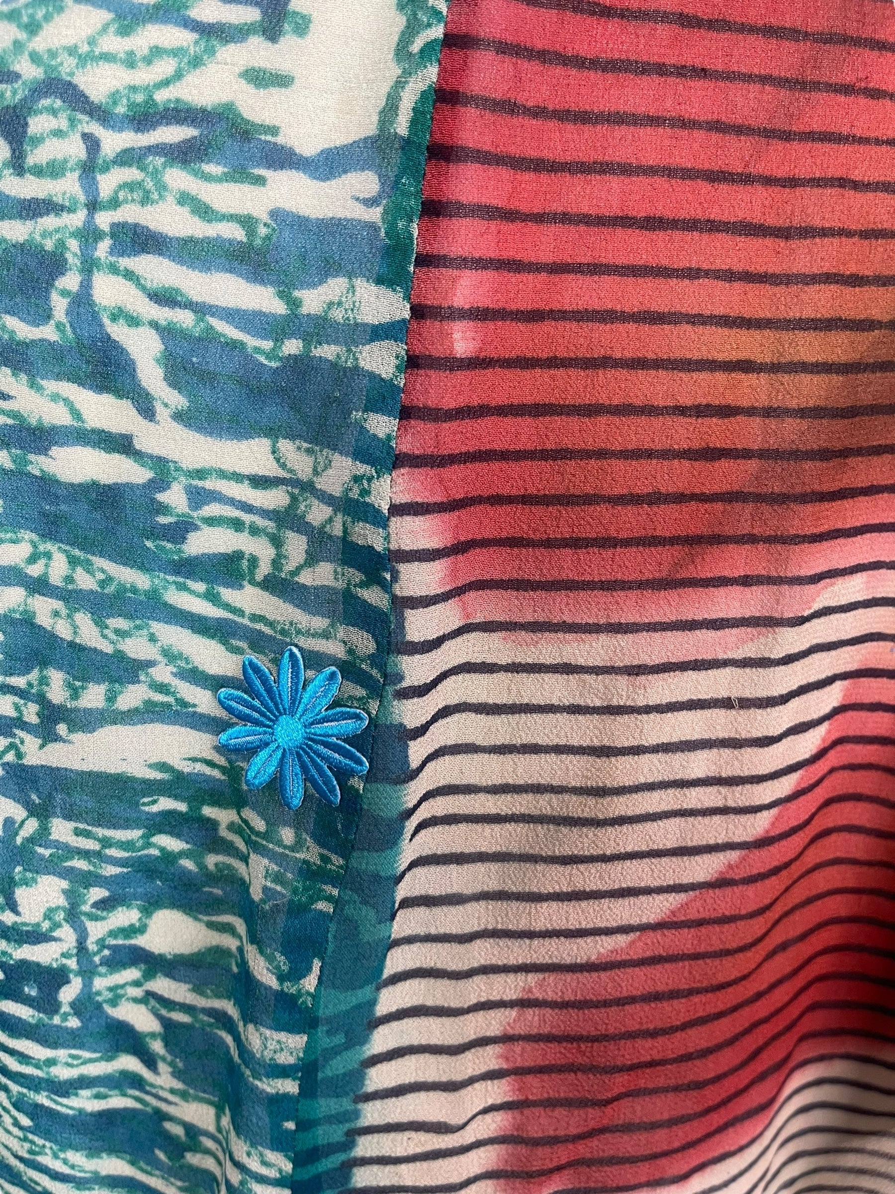 PRG8134 Sheer Avatar Pure Silk Waterfall Top