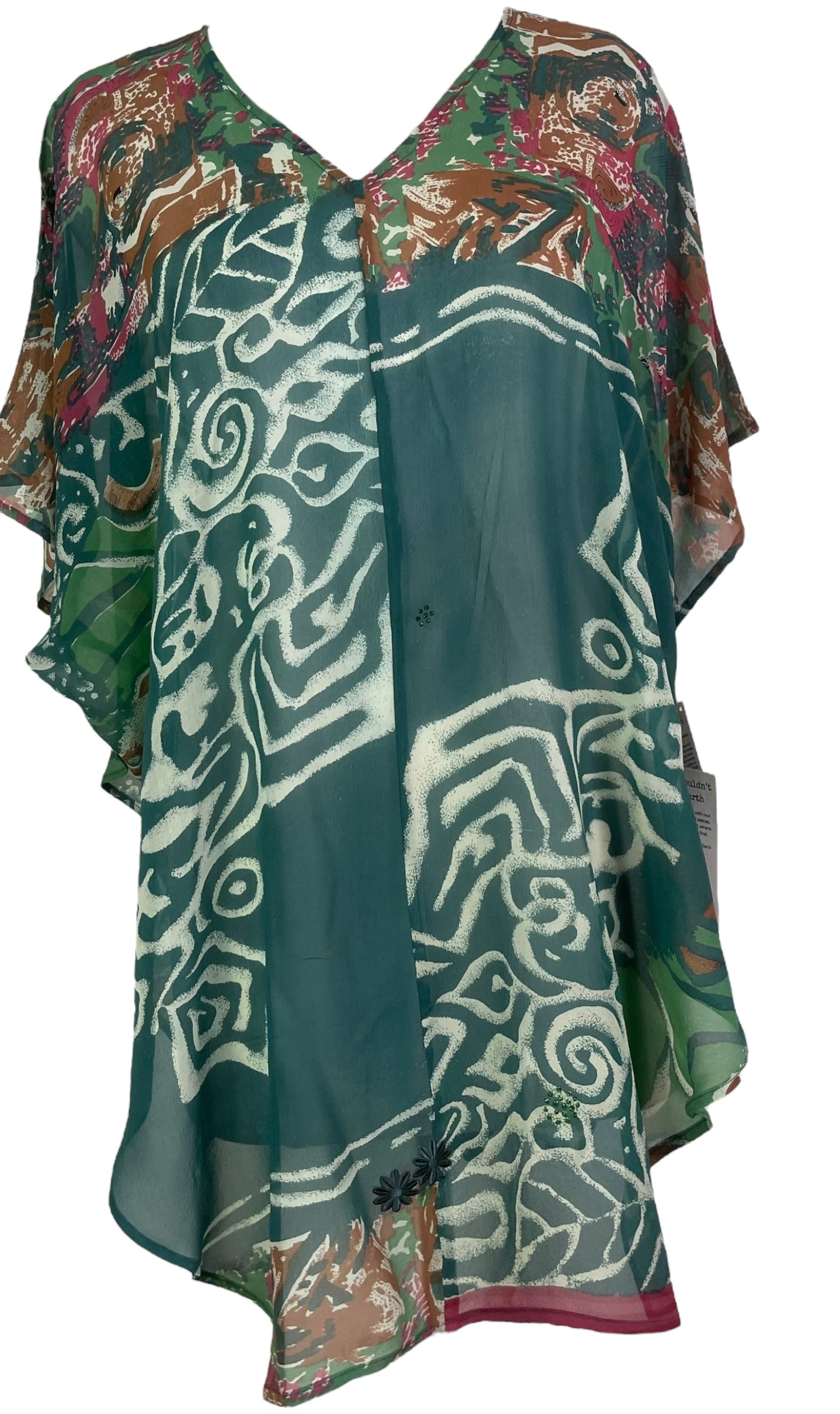PREVIEW PRG8153 Sheer Avatar Pure Silk Waterfall Top