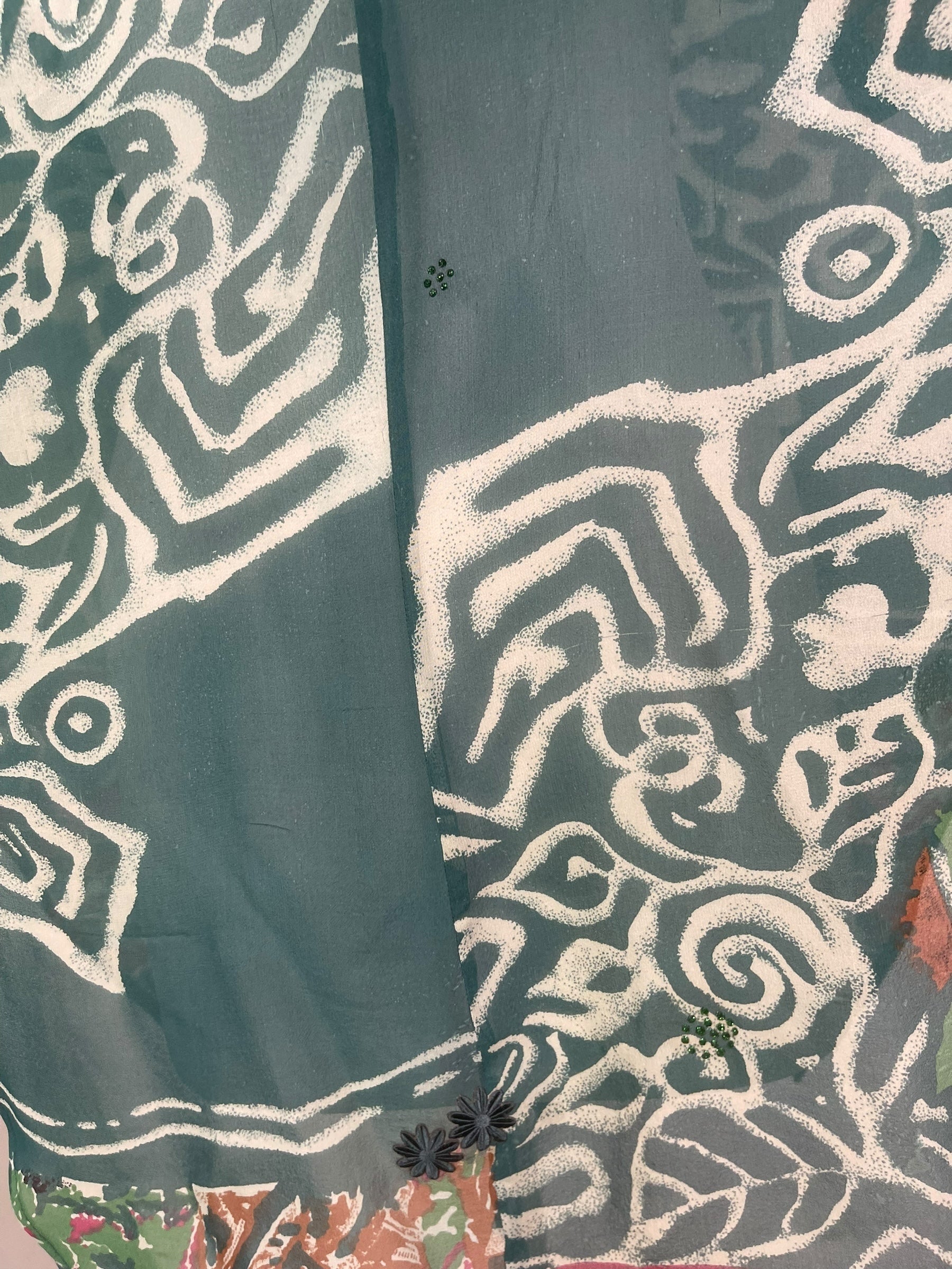 PRG8153 Sheer Avatar Pure Silk Waterfall Top