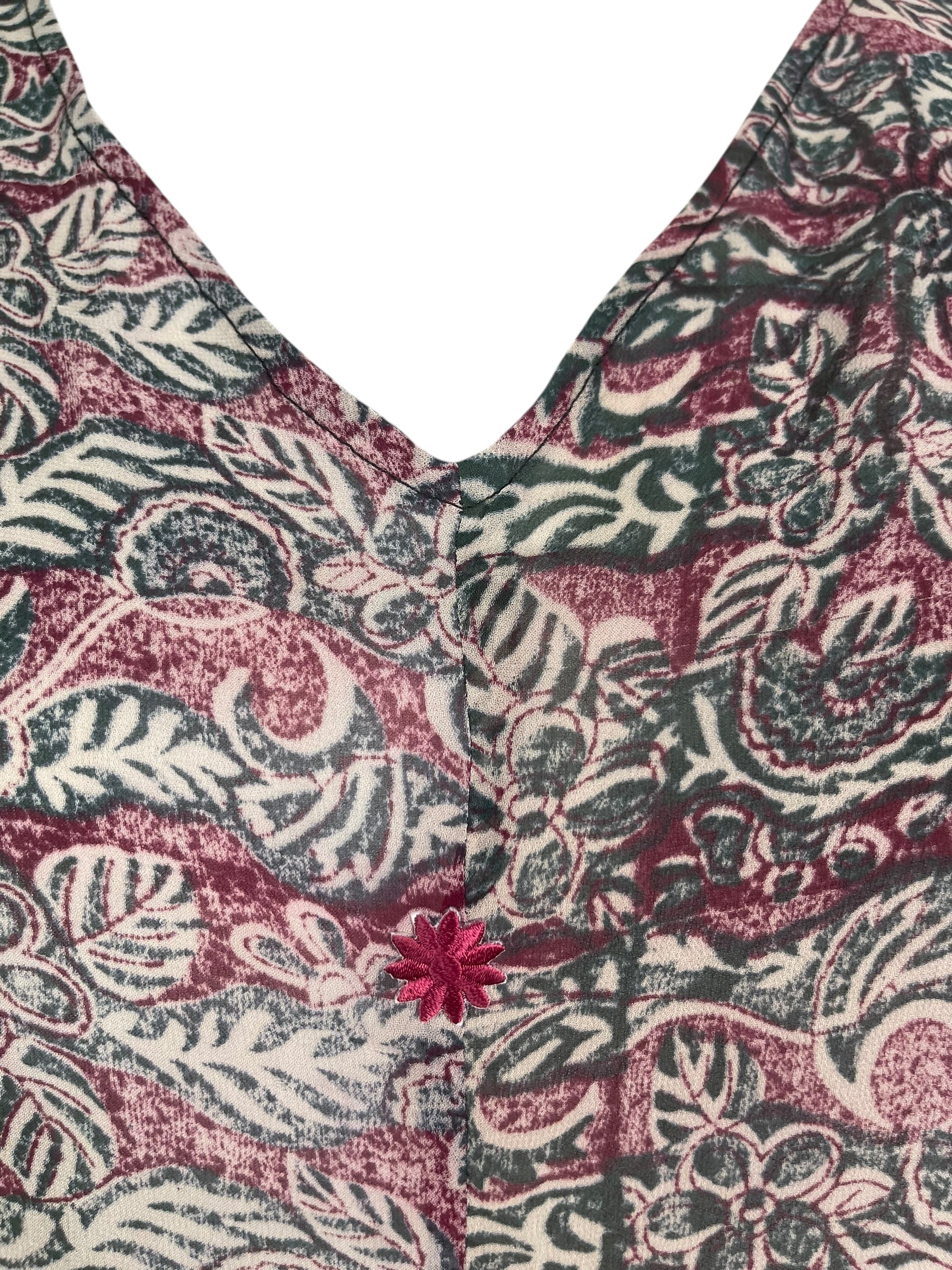 PRG8118 Sheer Avatar Pure Silk Waterfall Top