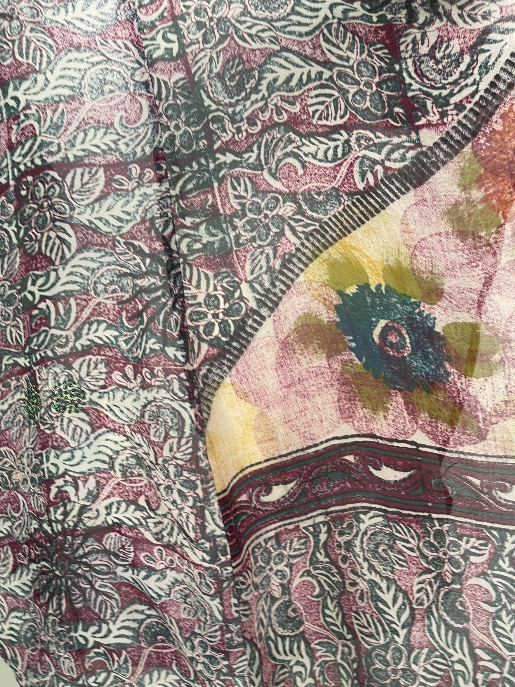 PRG8118 Sheer Avatar Pure Silk Waterfall Top