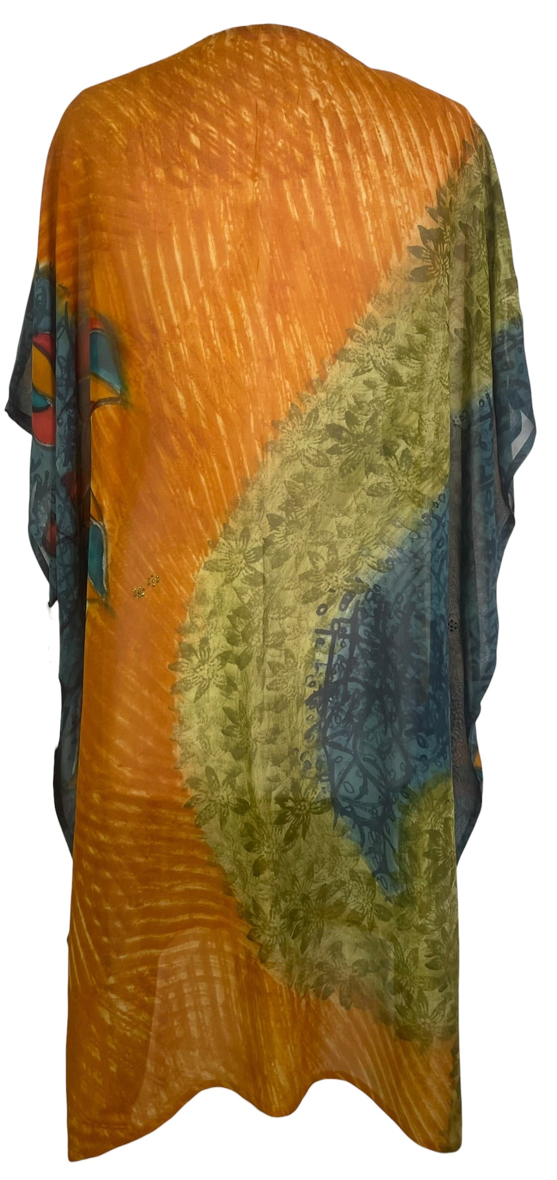 PRG8954 Sheer Avatar Pure Silk Midi Length Kaftan