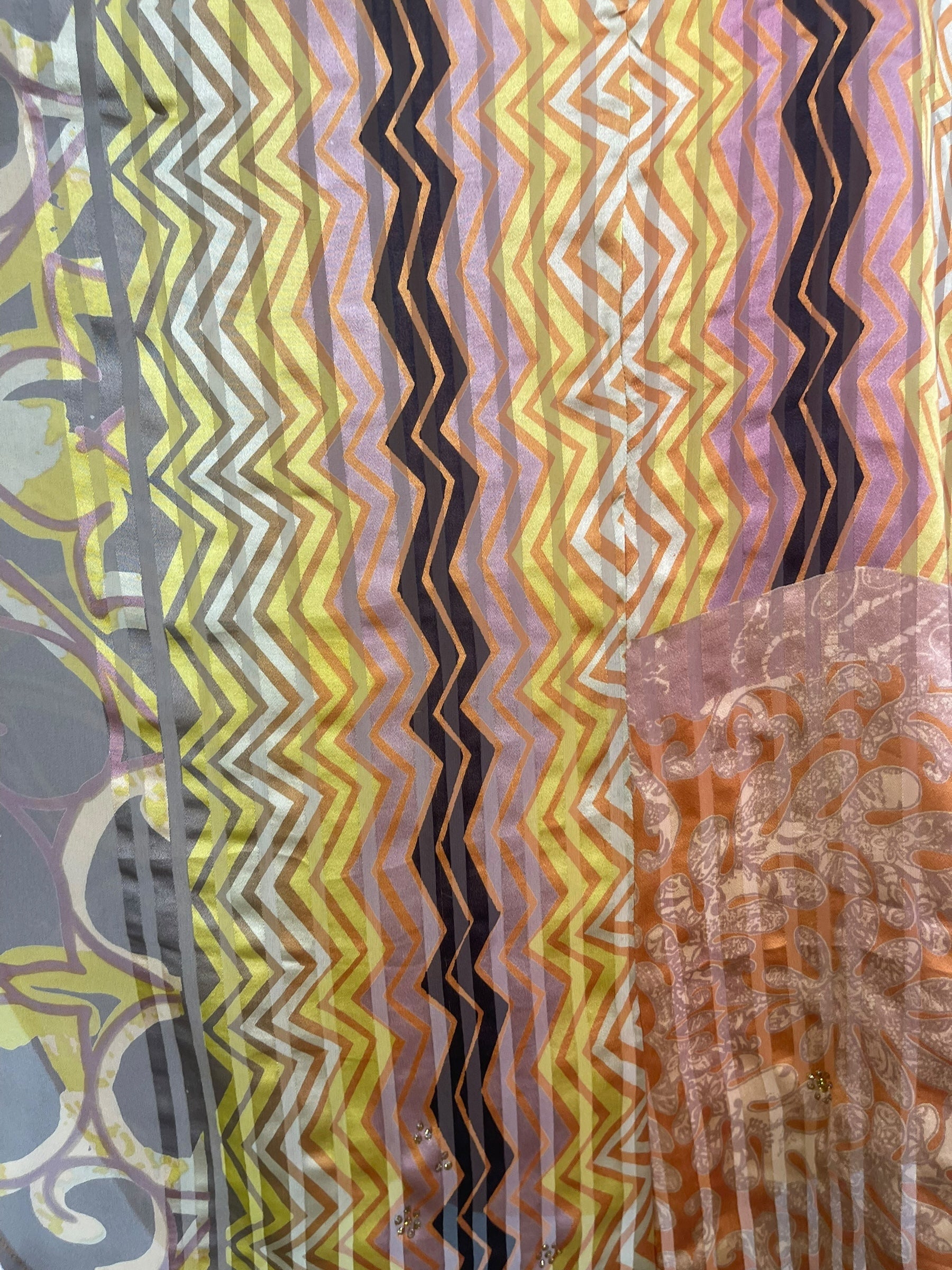 PRG8142 Sheer Avatar Pure Silk Waterfall Top