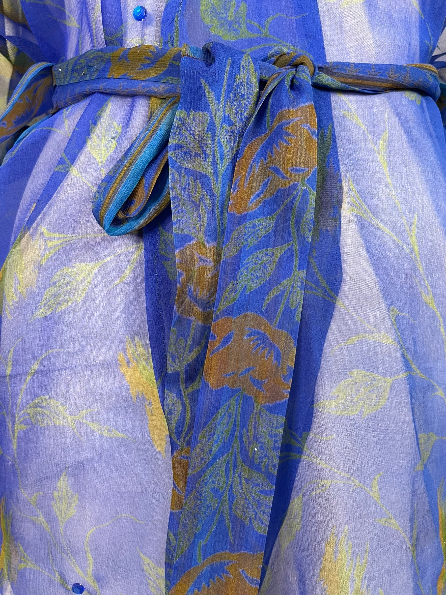 PCH6901 Very Sheer Avatar Pure Silk Kimono-Sleeved Jacket with Belt